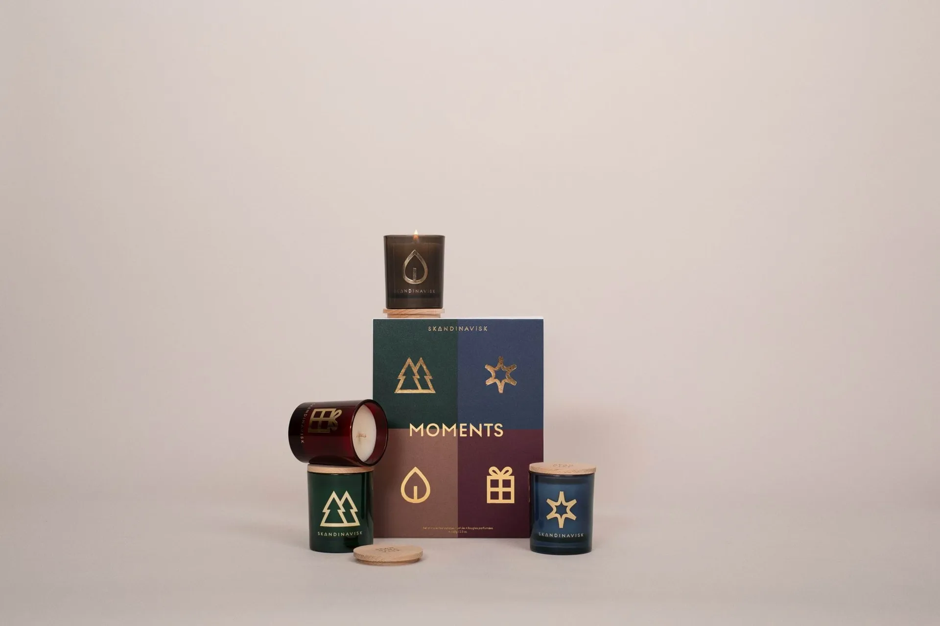 Moments σετ δώρου με αρωματικά κεριά 4 τεμαχίων, 65 g Skandinavisk