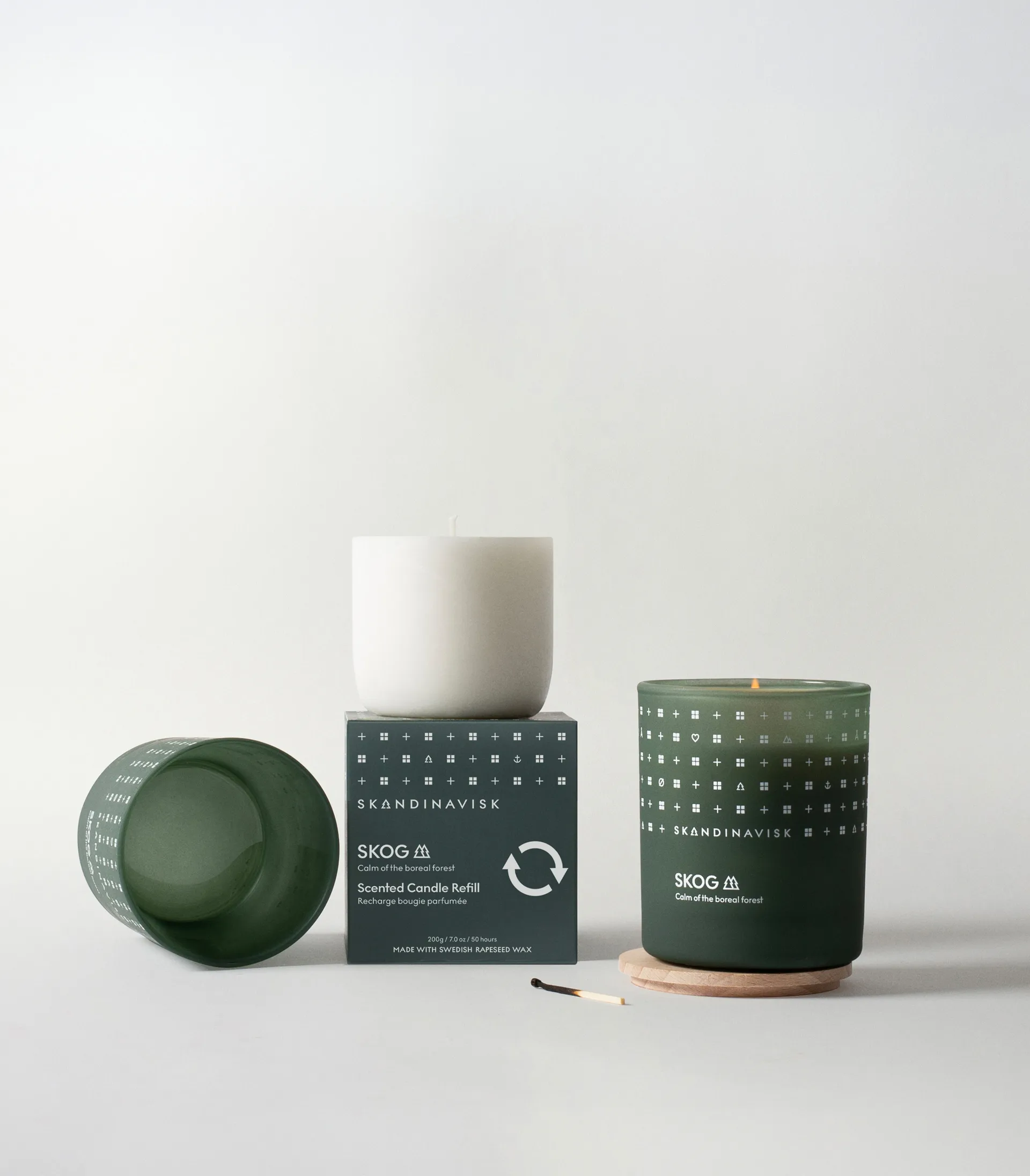 Αρωματικό κερί με δυνατότητα αναπλήρωσης, Skog, 200 γραμ. Skandinavisk