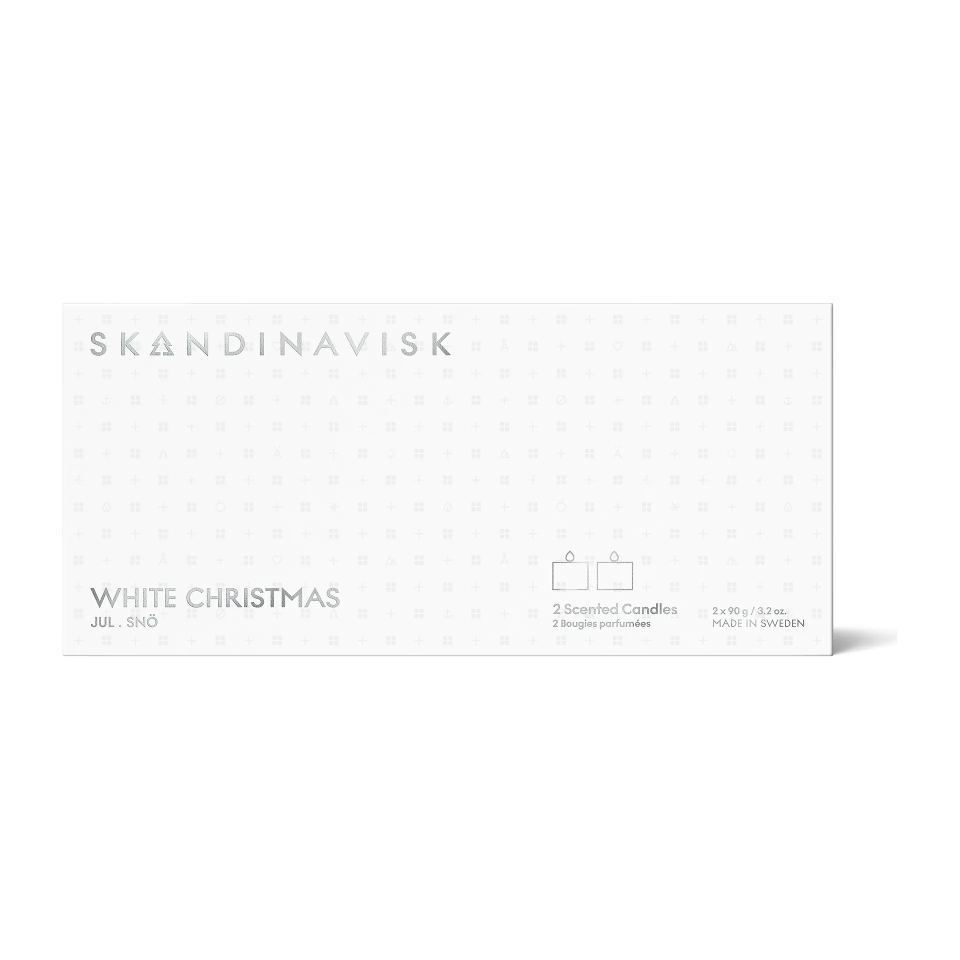 White Christmas Μίνι σετ δώρου κεριών 2 τεμάχια, 2x90g Skandinavisk