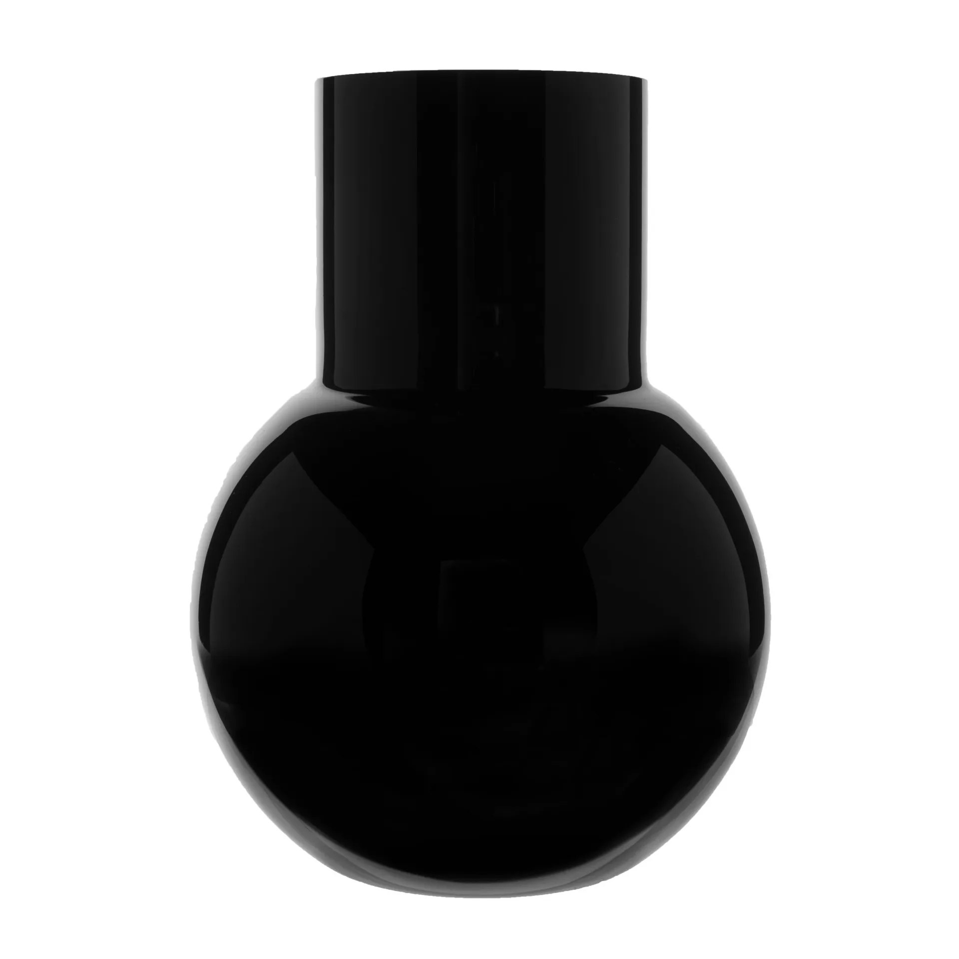 Pallo βάζο, Μαύρο 20 cm Skrufs Glasbruk