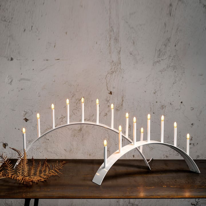 Κηροπήγιο 7 κεριών σε σχήμα τόξου, Spica Bow, Λευκό, LED SMD Design