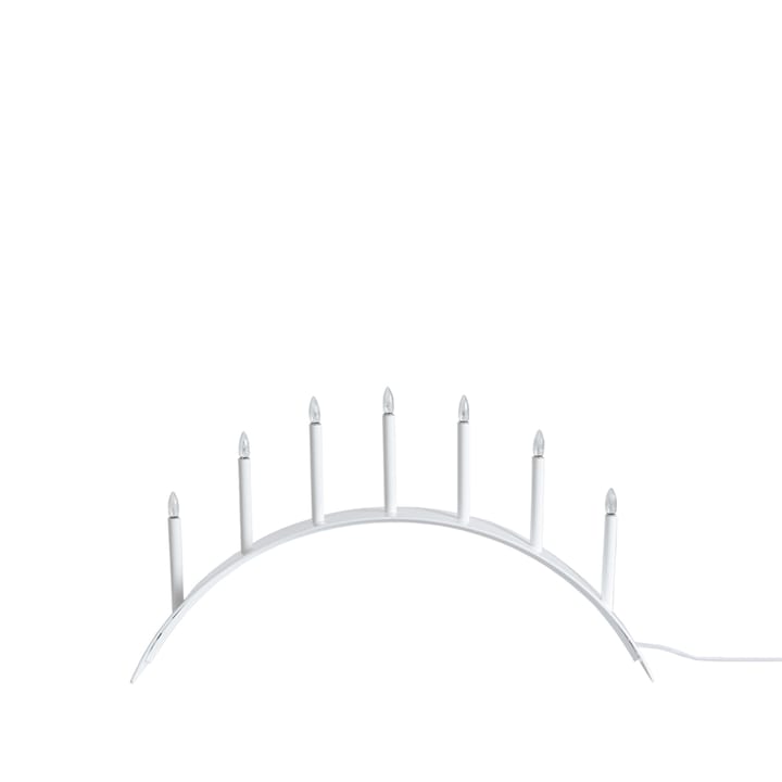 Κηροπήγιο 7 κεριών σε σχήμα τόξου, Spica Bow - Λευκό, LED - SMD Design