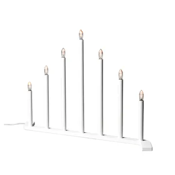 Χριστουγεννιάτικη λαμπάδα Advent RE - Άσπρο-7 κεριά - SMD Design