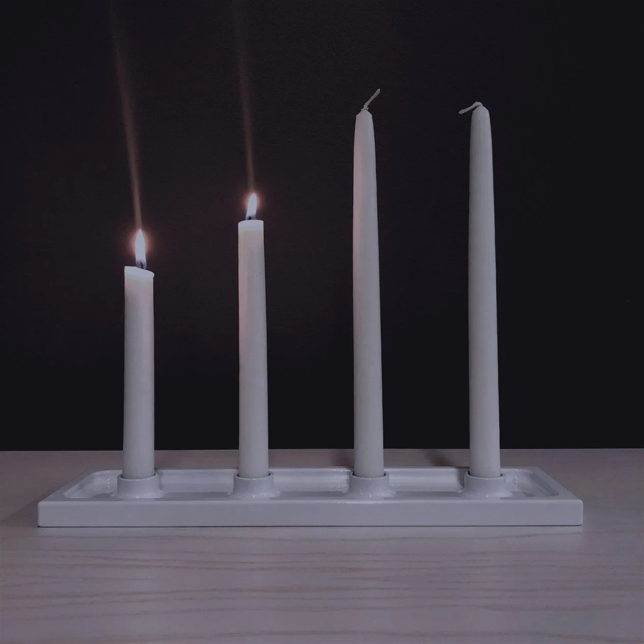 Crater κηροπήγιο Advent, Λευκό, 4 φώτα SMD Design