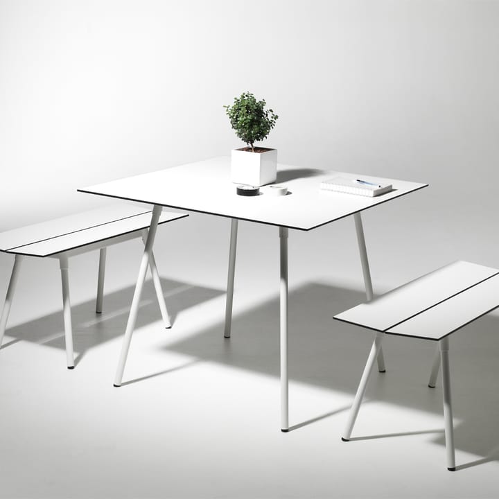 Ορθογώνια τραπεζαρία, Ella, Σκούρο γκρι. 220x90 εκ SMD Design