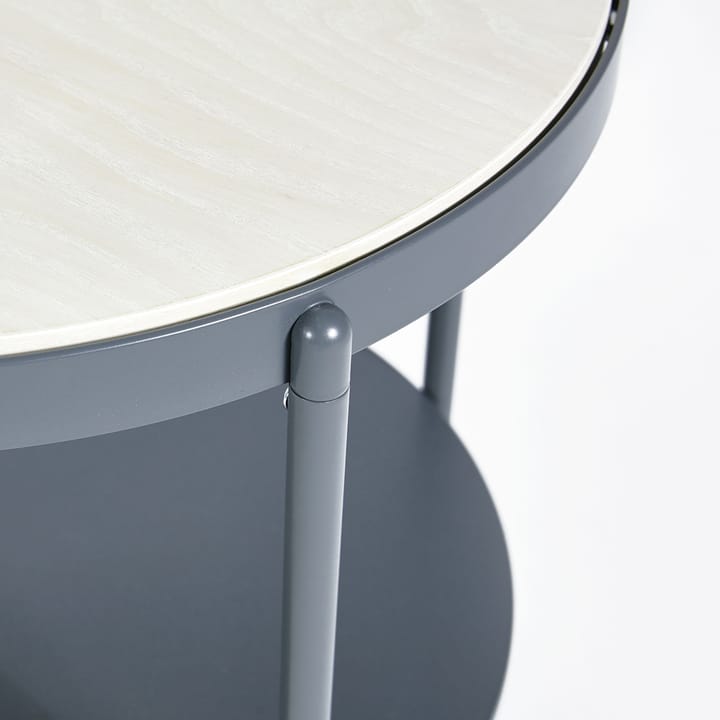 Βοηθητικό τραπέζι, Lene - Γκρι, χαμηλό, καπλαμάς φλαμουριάς με λευκό πιγμέντο - SMD Design