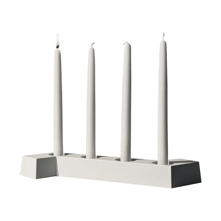 SMD ηλεκτρικός κηροστάτης advent (adventsljusstake) - Λευκό, 4 φώτα - SMD Design