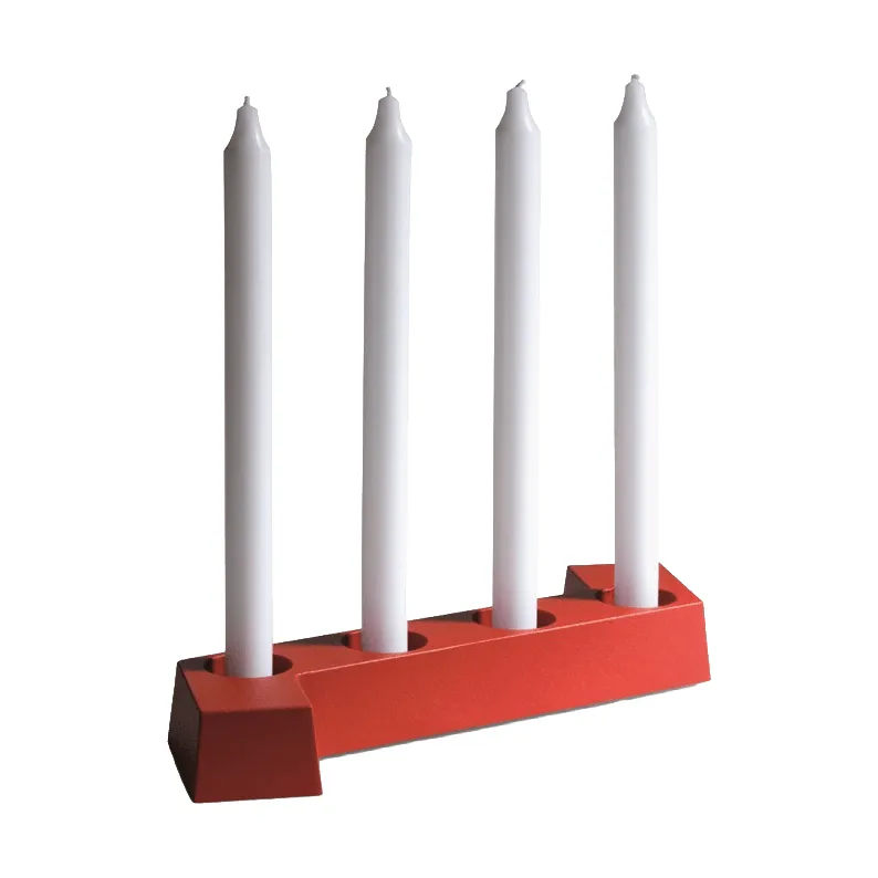 SMD ηλεκτρικός κηροστάτης advent (adventsljusstake), Κόκκινο, 4 φώτα SMD Design