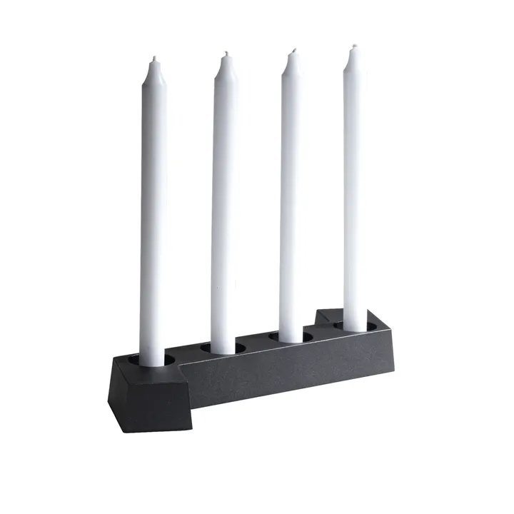 SMD ηλεκτρικός κηροστάτης advent (adventsljusstake) - Γκρι, 4 φώτα - SMD Design