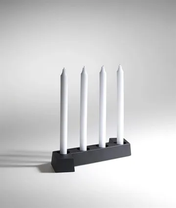SMD ηλεκτρικός κηροστάτης advent (adventsljusstake) - Γκρι, 4 φώτα - SMD Design
