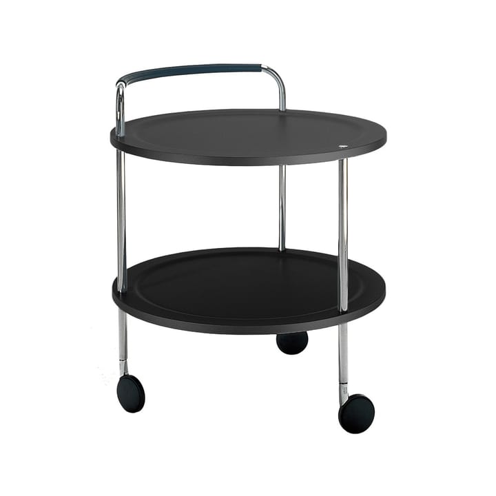 Στρογγυλό τραπέζι βασικού σερβιρίσματος - Σκούρο γκρι, πλαίσιο χρωμίου - SMD Design