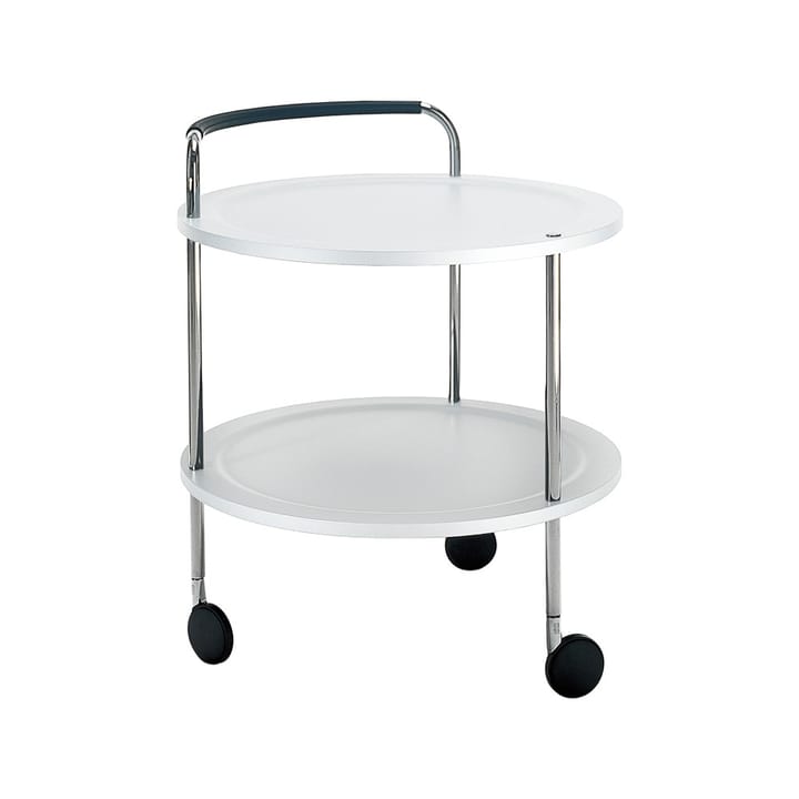Στρογγυλό τραπέζι βασικού σερβιρίσματος - Λευκό, πλαίσιο χρωμίου - SMD Design