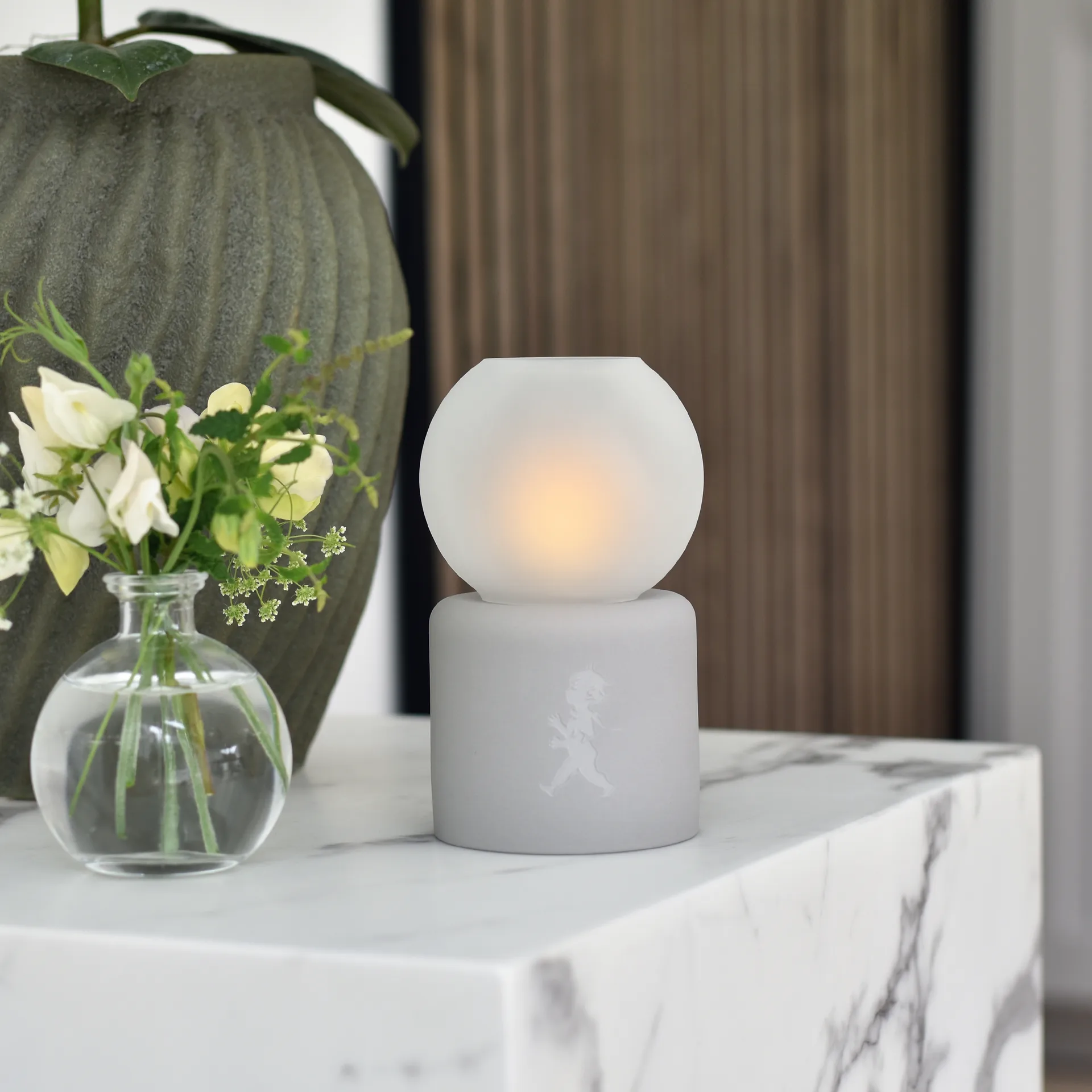 Globe φανάρι ρεσώ Ø9,5x17 cm, Ανοιχτό γκρι Solstickan Design