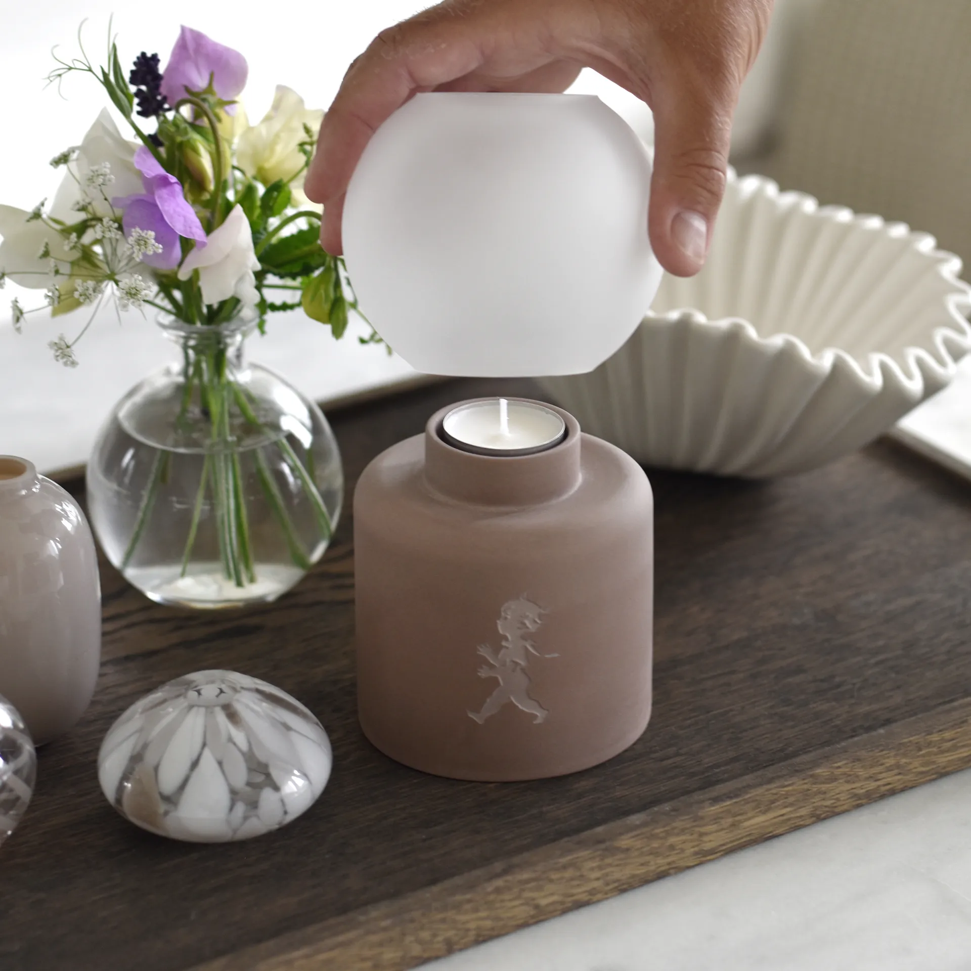 Globe φανάρι ρεσώ Ø9,5x17 cm, Καφέ Solstickan Design