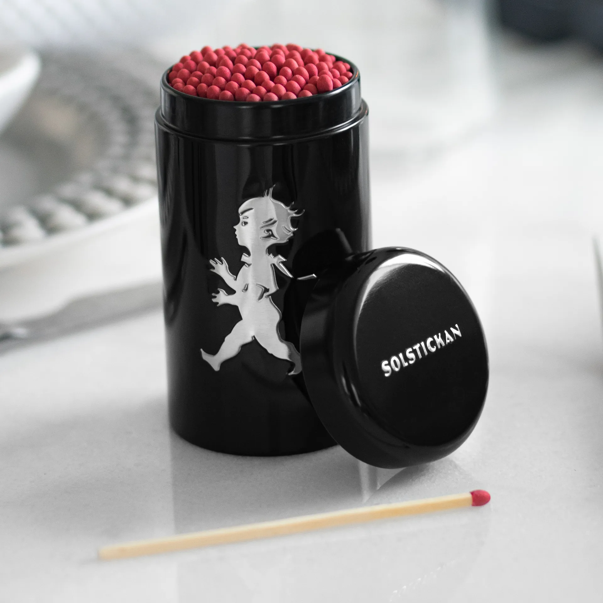 Σωληνάριο σπίρτων Solstickan 100 πακέτα, Μαύρο Solstickan Design