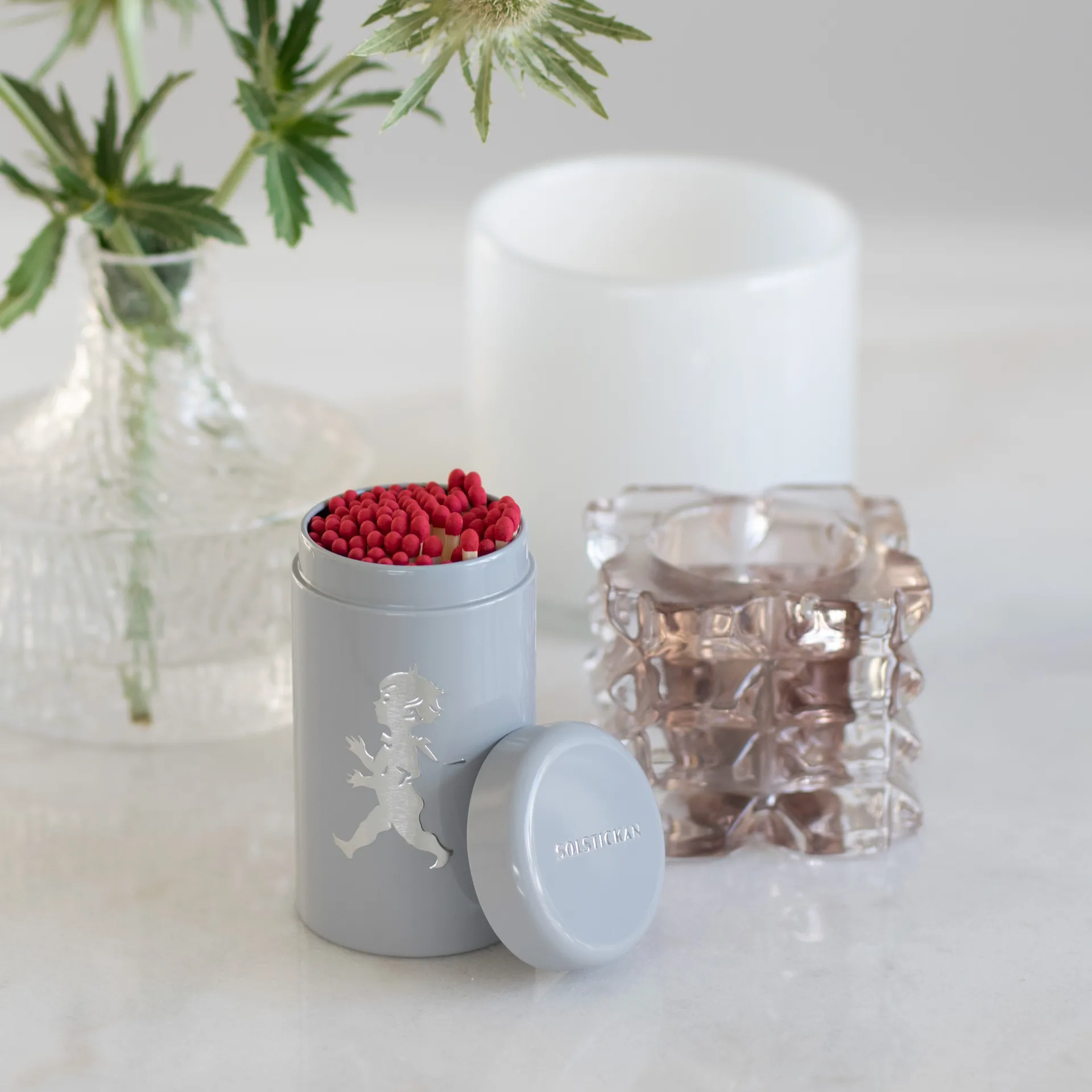 Σωληνάριο σπίρτων Solstickan 100 πακέτα, Γκρι Solstickan Design