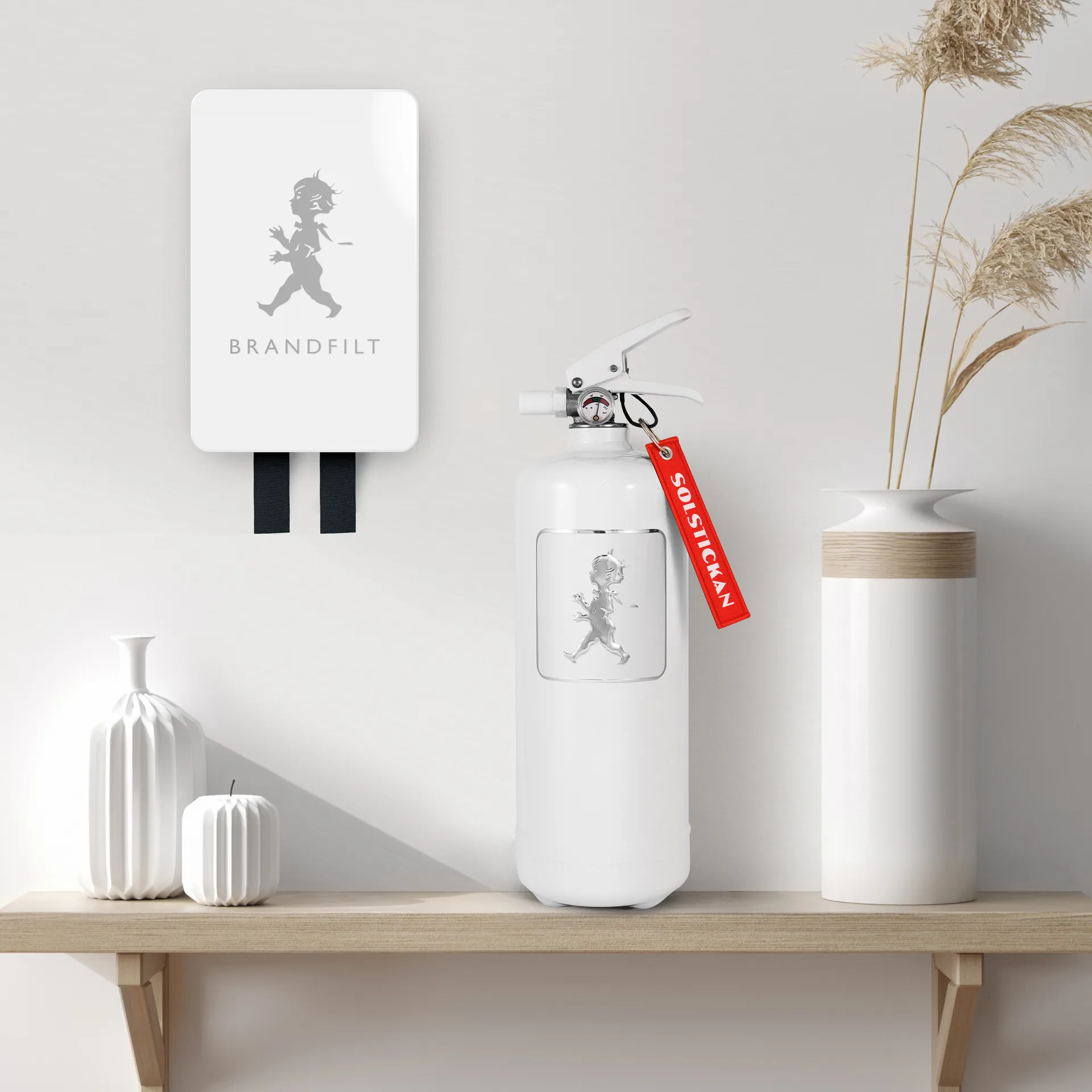 Solstickan κουβέρτα πυρασφάλειας 120x120 εκ. 2023, Λευκό-ασημί Solstickan Design