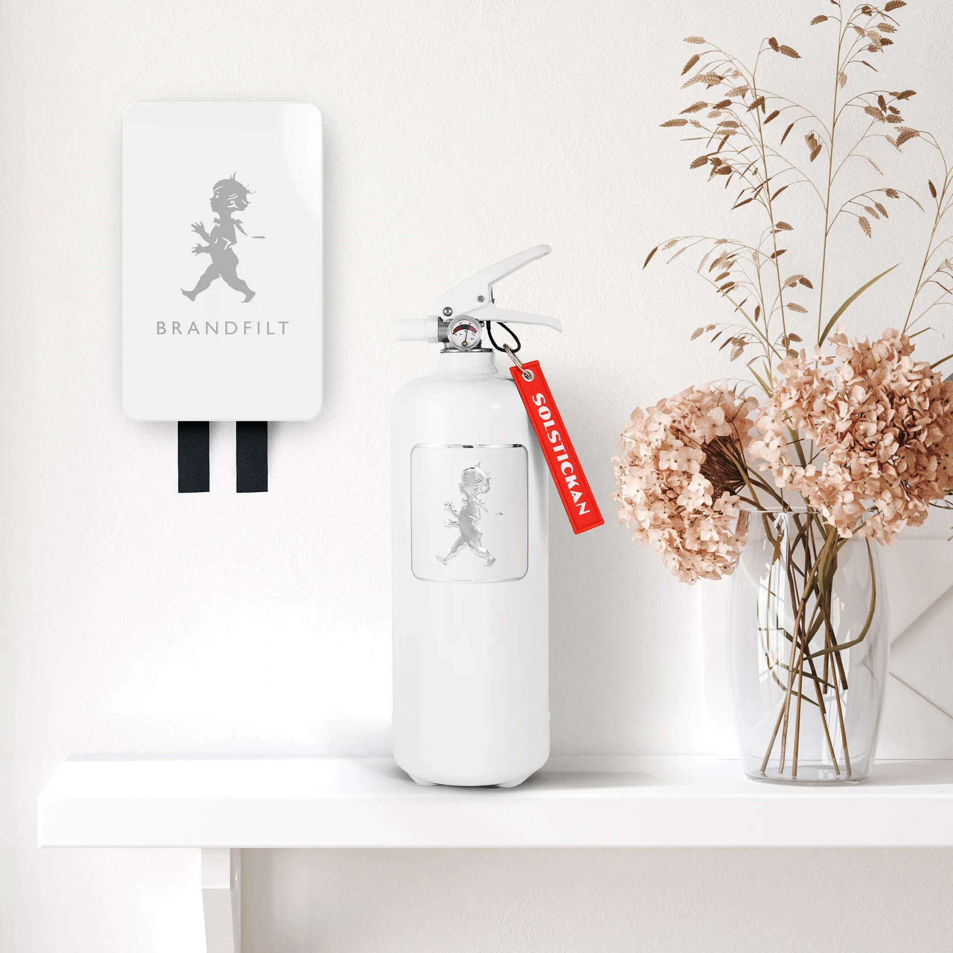 Solstickan κουβέρτα πυρασφάλειας 120x120 εκ. 2023, Λευκό-ασημί Solstickan Design