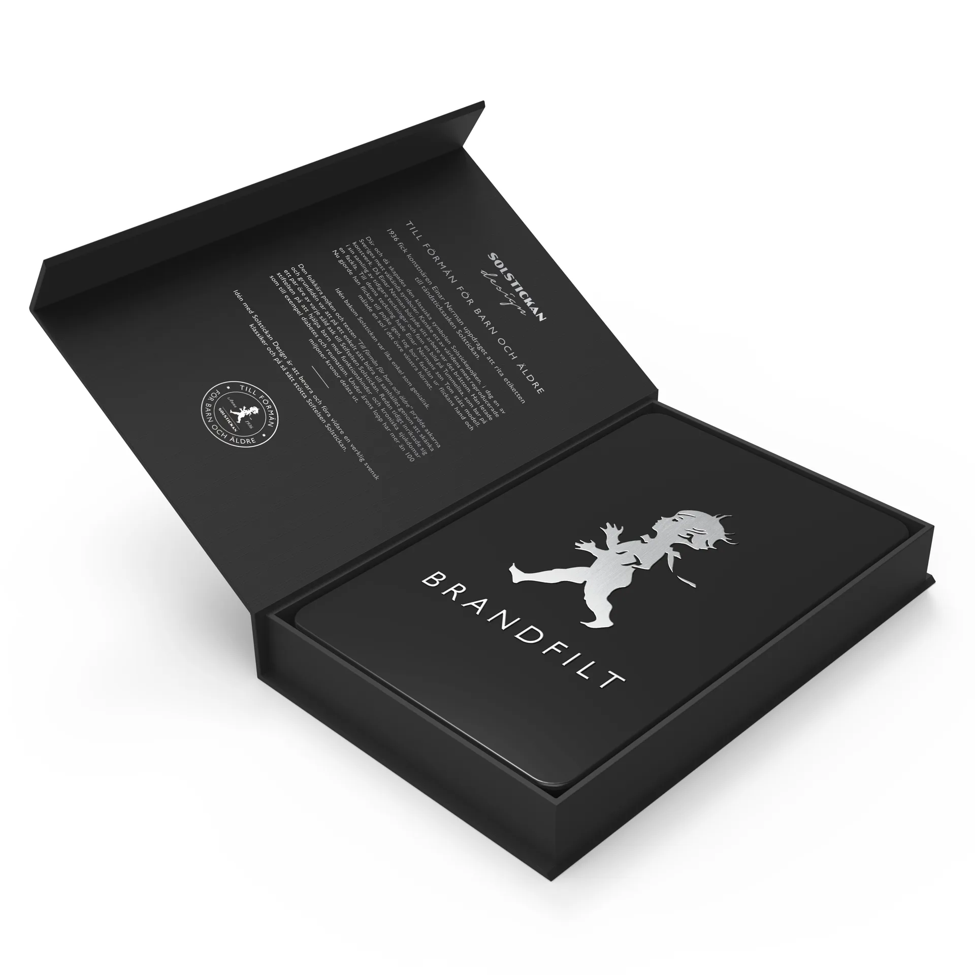 Solstickan κουβέρτα πυρασφάλειας 120x120 εκ. 2023, Μαύρο-ασημί Solstickan Design