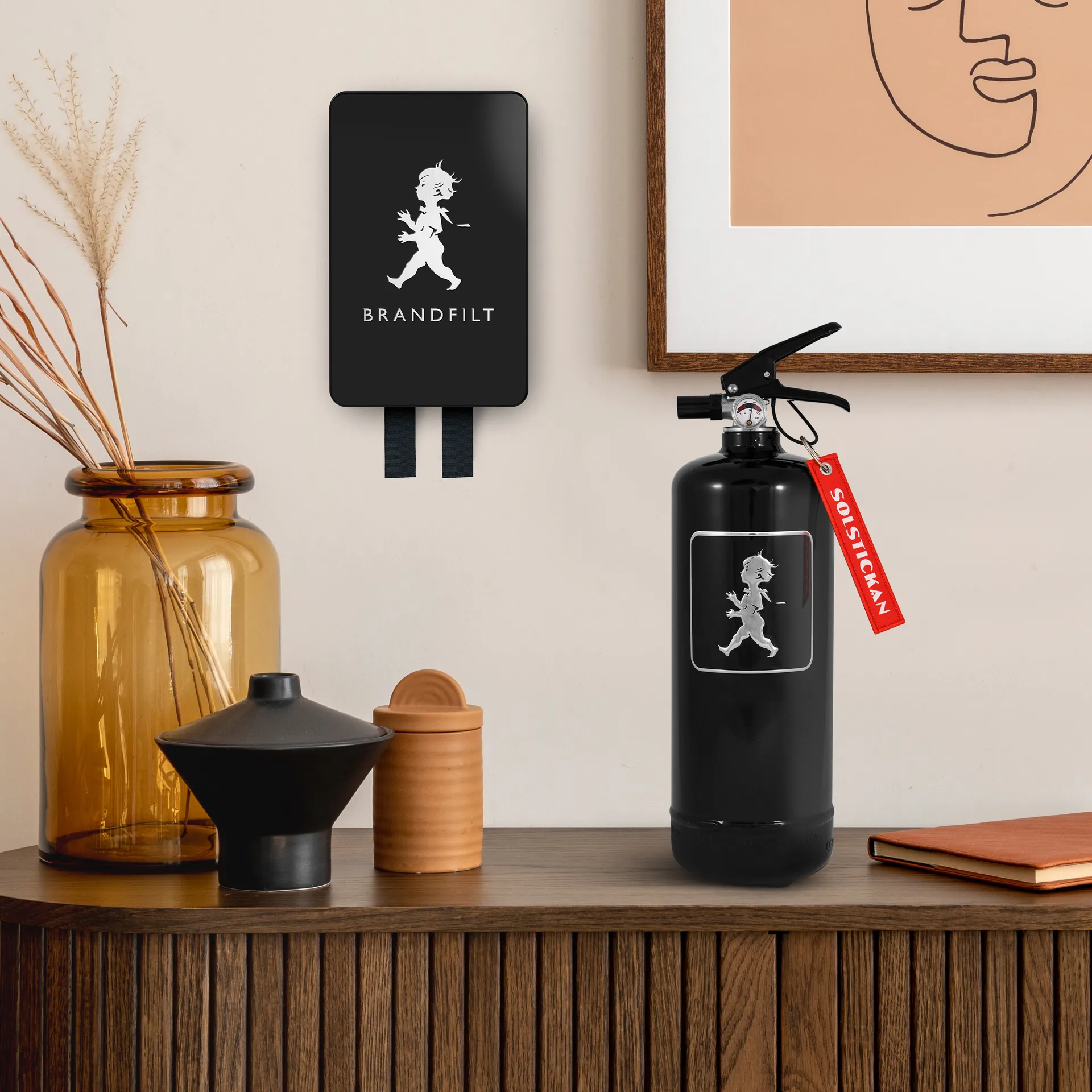 Solstickan κουβέρτα πυρασφάλειας 120x120 εκ. 2023, Μαύρο-ασημί Solstickan Design