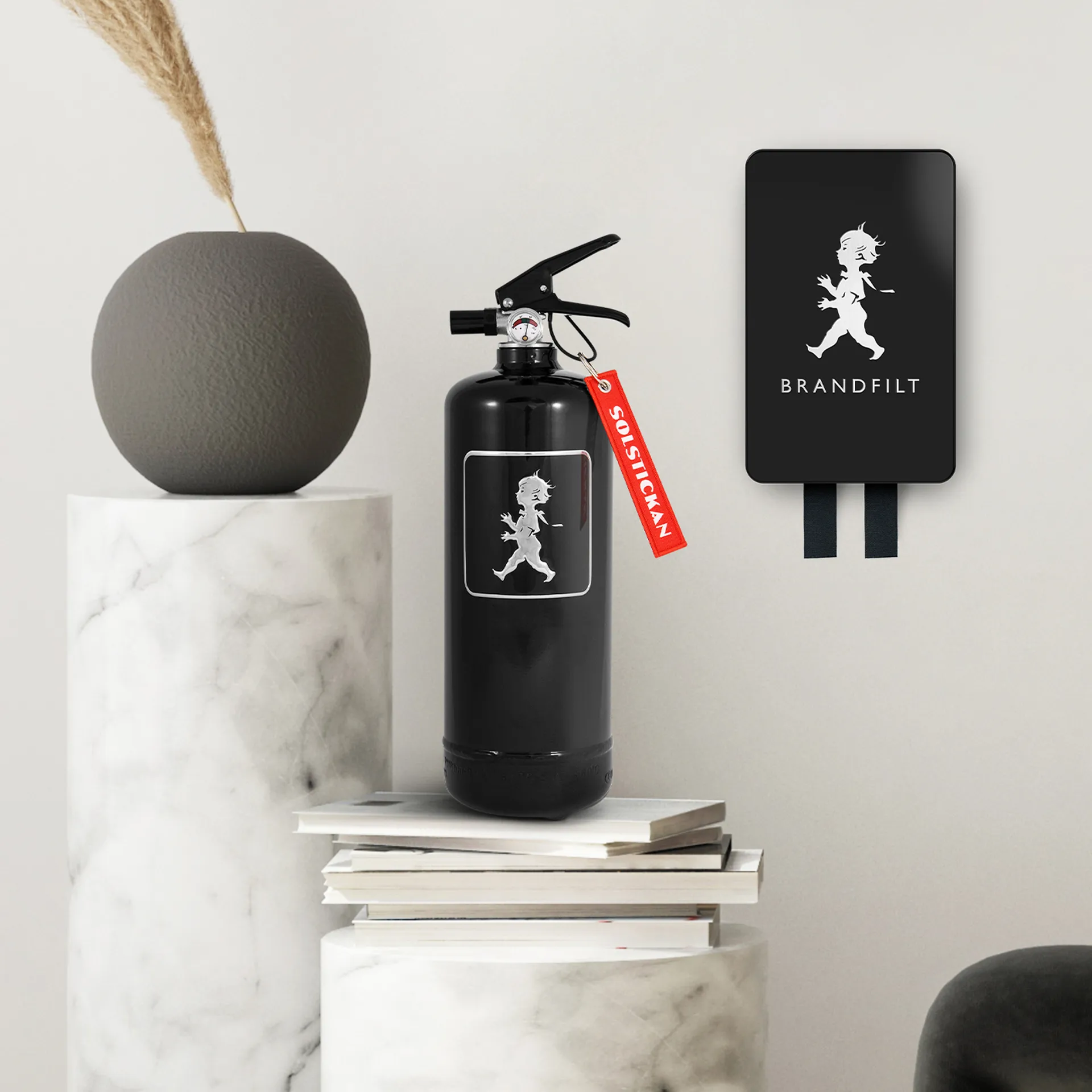 Solstickan κουβέρτα πυρασφάλειας 120x120 εκ. 2023, Μαύρο-ασημί Solstickan Design