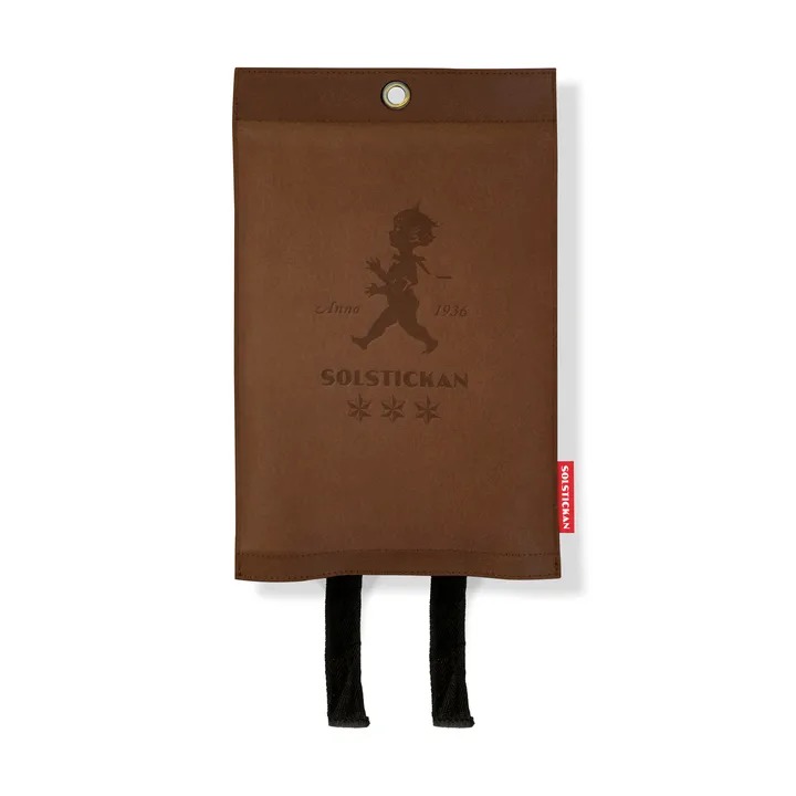 Solstickan κουβέρτα πυρασφάλειας δερμάτινη 120x120 cm - Σκούρο δέρμα - Solstickan Design