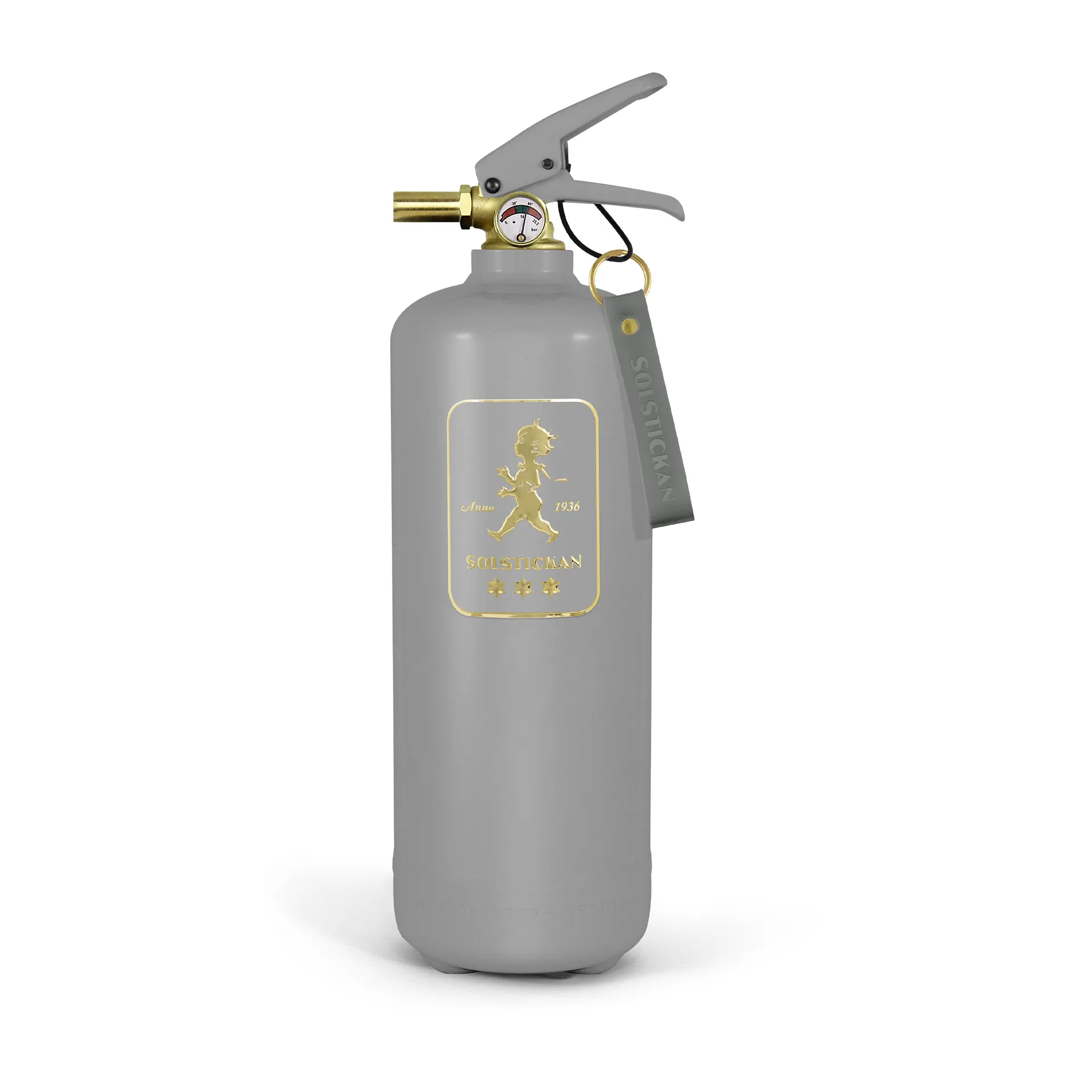 Πυροσβεστήρας Solstickan 2 kg, Design Edition γκρι-χρυσό Solstickan Design