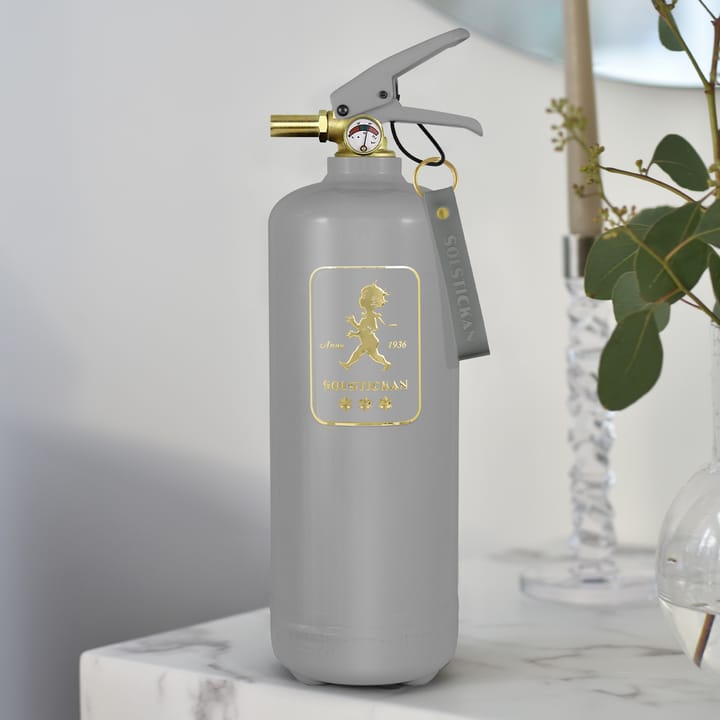 Πυροσβεστήρας Solstickan 2 kg, Design Edition γκρι-χρυσό Solstickan Design