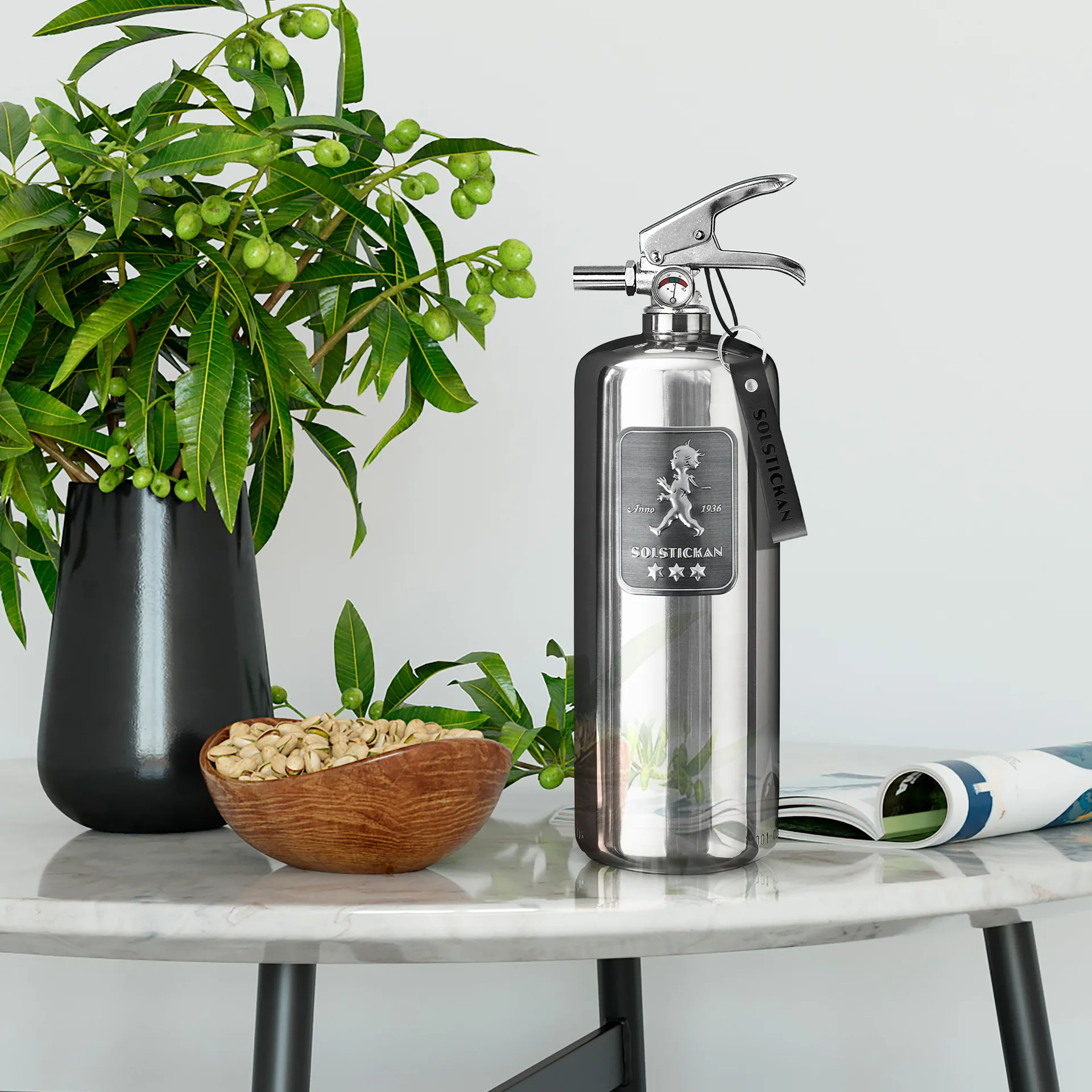 Πυροσβεστήρας Solstickan 2 kg, Design Edition steel Solstickan Design