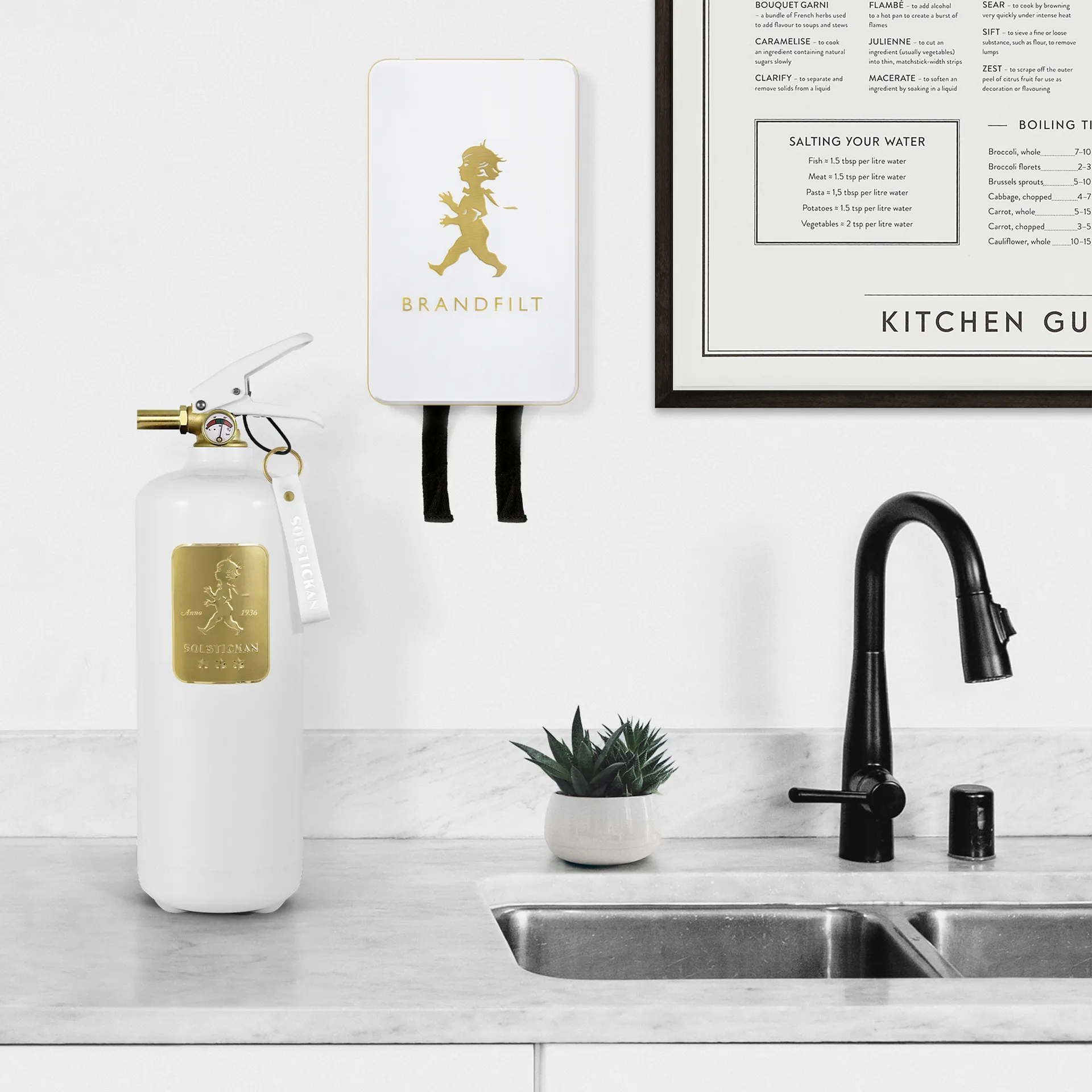 Πυροσβεστήρας Solstickan 2 kg, Λευκόχρυσο Solstickan Design