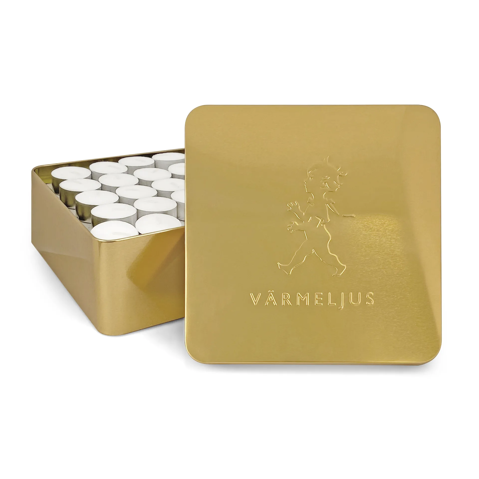 Solstickan κουτί για κεράκια 21x21 εκ., Χρυσό Solstickan Design