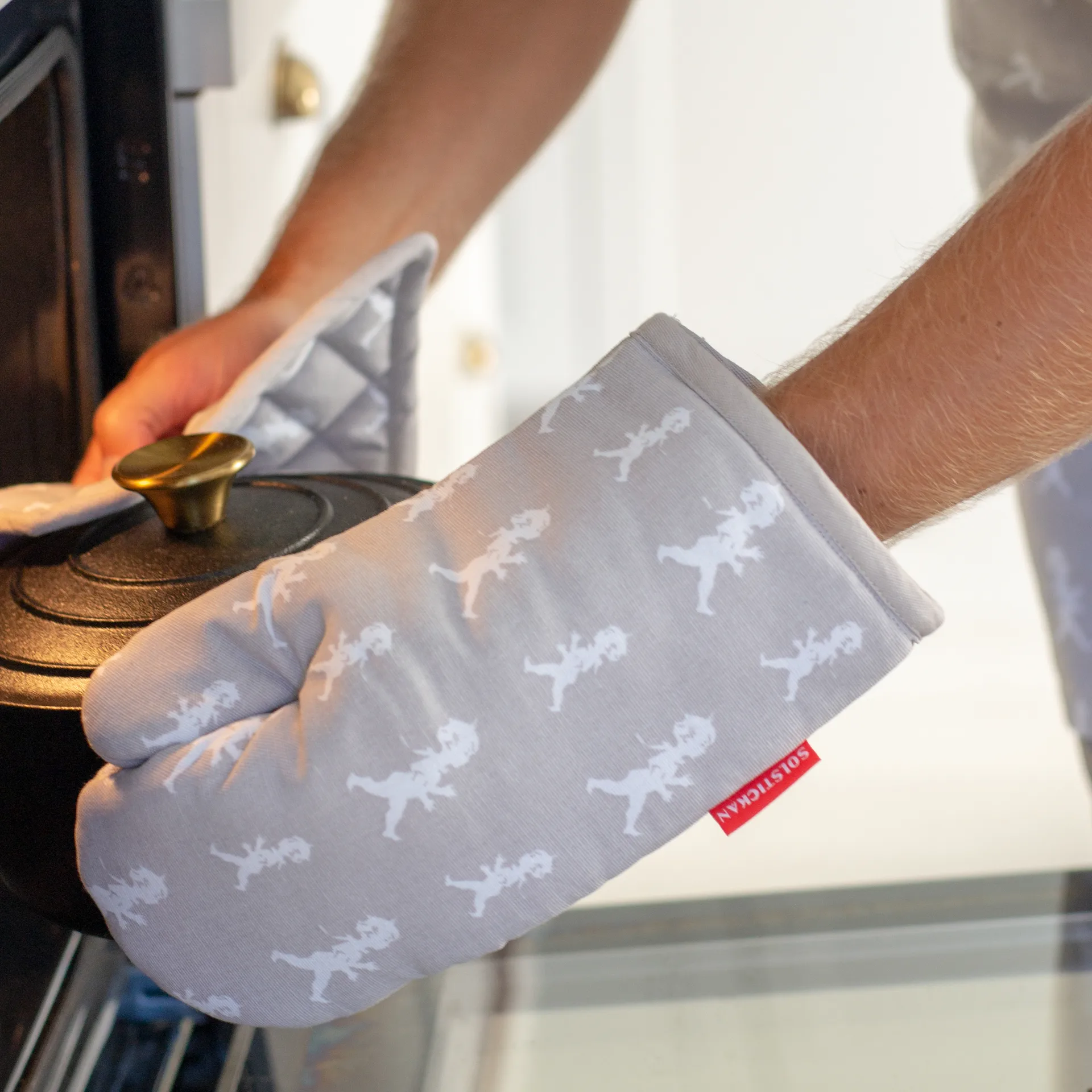 Solstickan γάντι φούρνου 22x30 εκ, Γκρι Solstickan Design