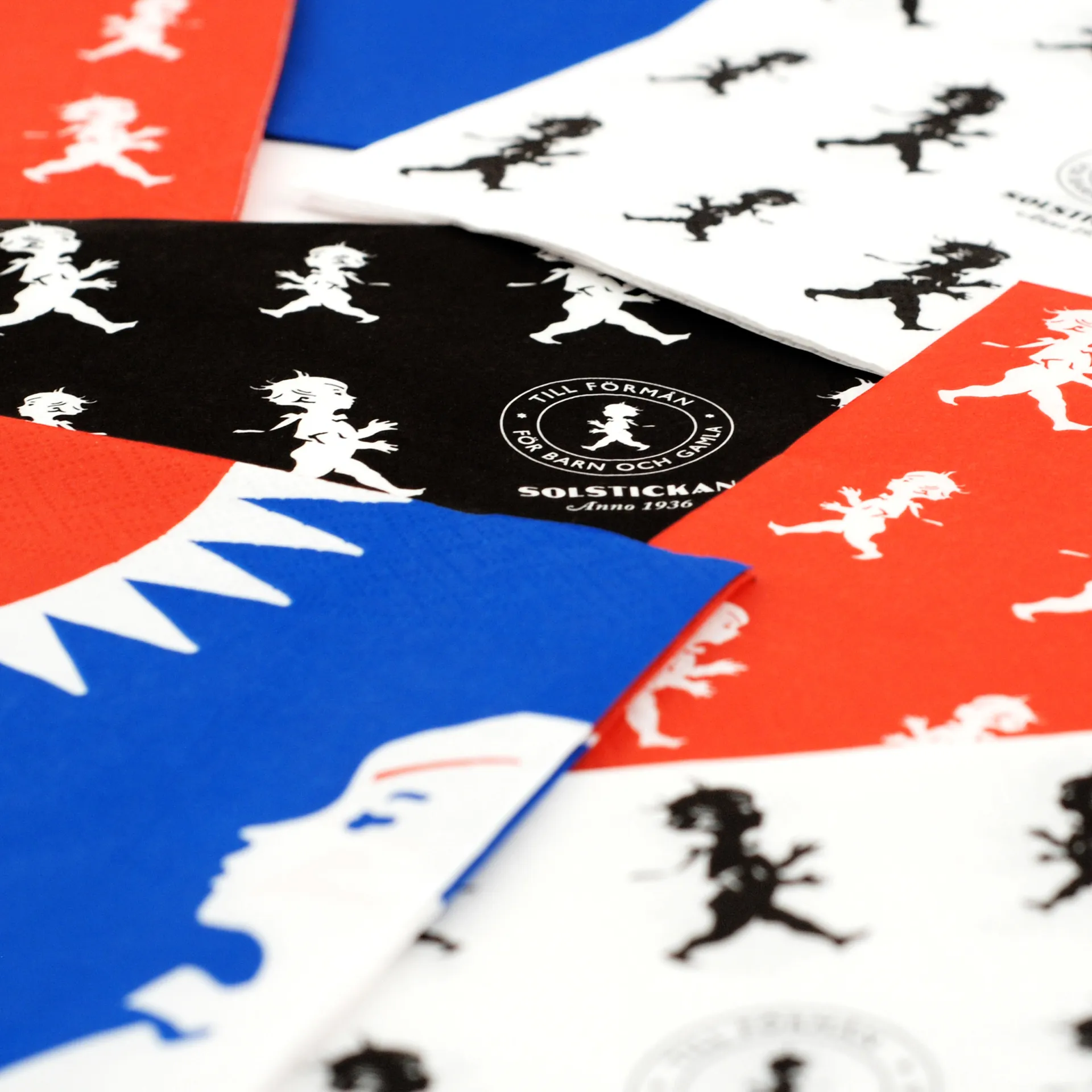 Χαρτοπετσέτες Solstickan 33x33 cm 20 πακέτα, Μαύρο Solstickan Design