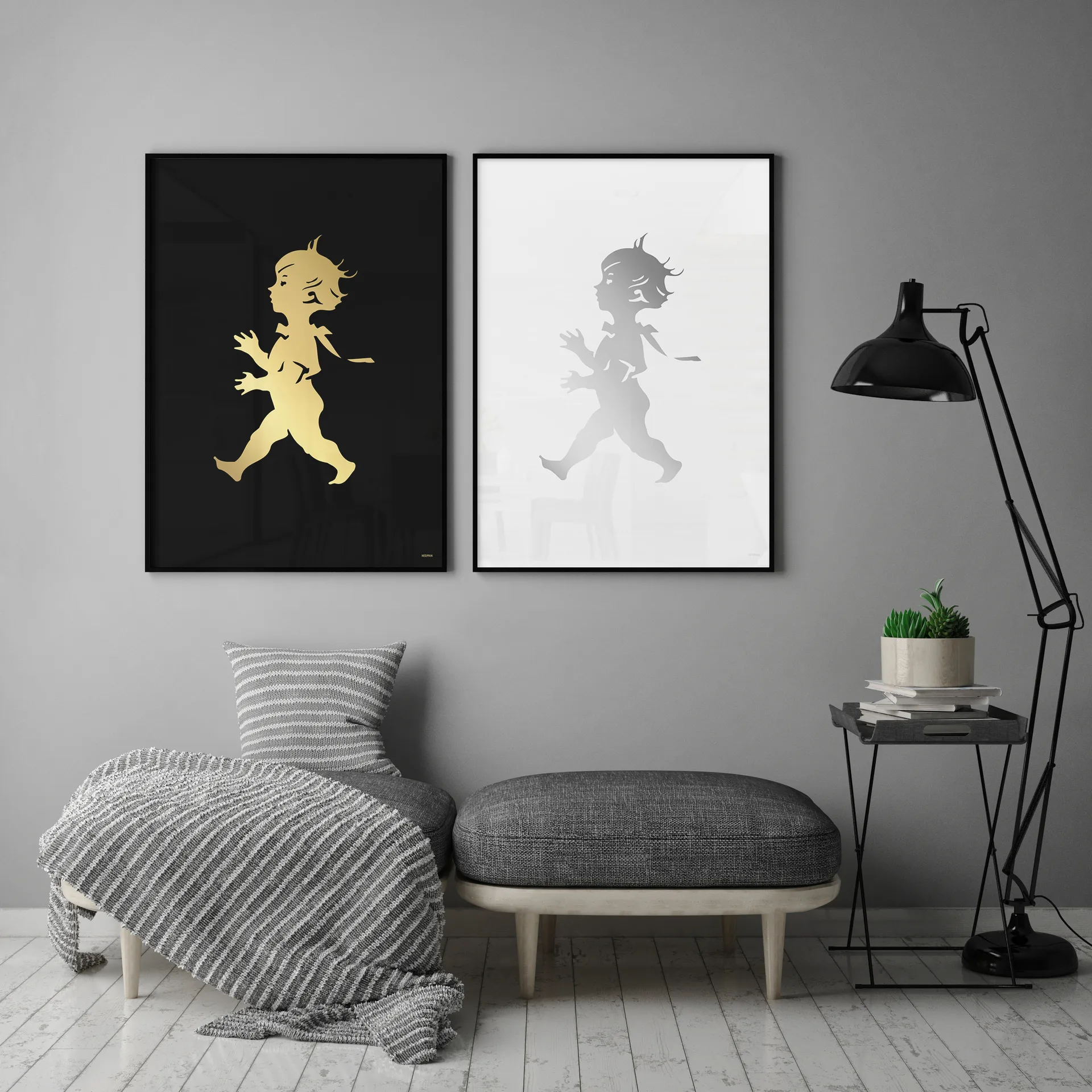 Αφίσα Solstickan 50x70 εκ, Χρυσό-μαύρο Solstickan Design