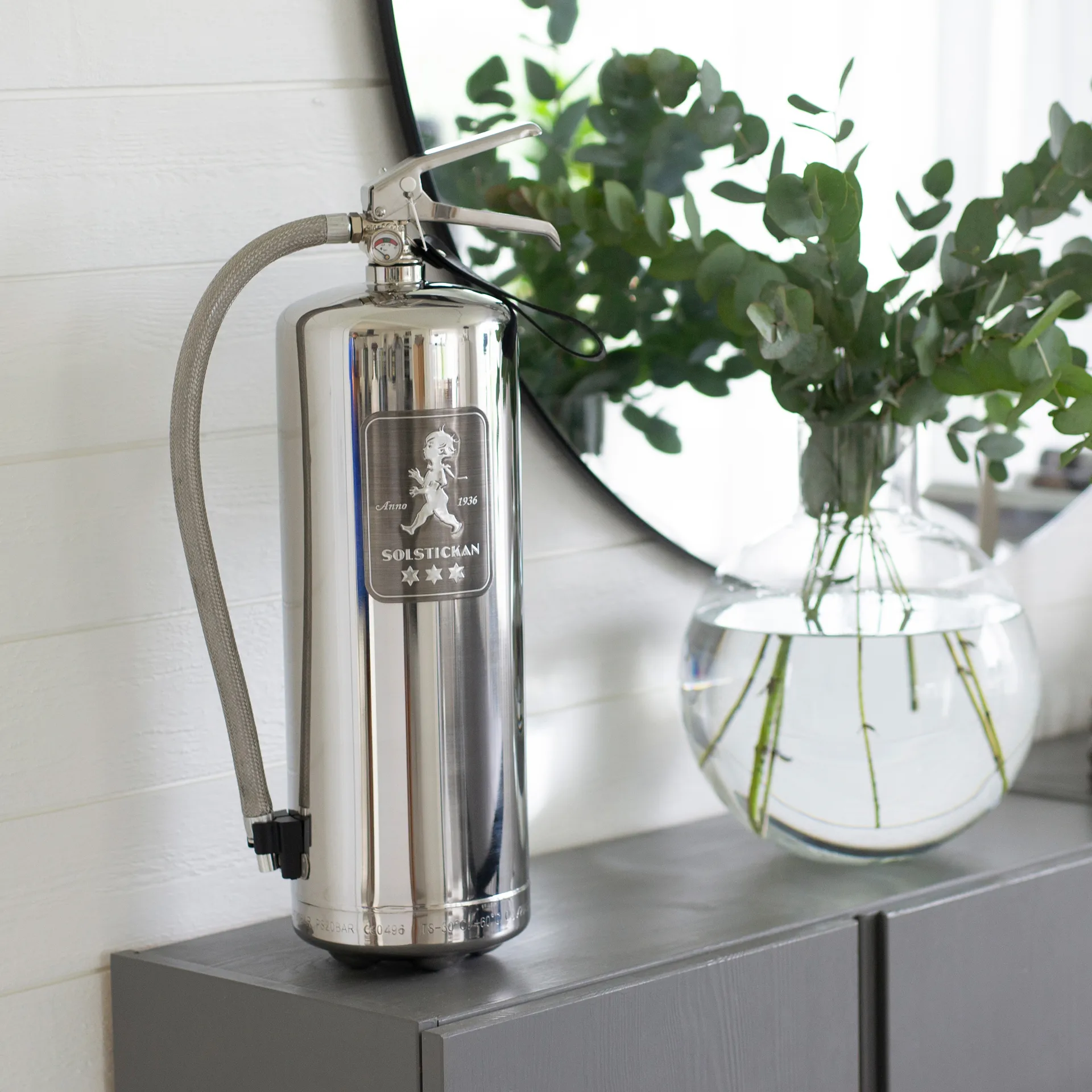 Πυροσβεστήρας Solstickan 6 kg, Design Edition steel Solstickan Design