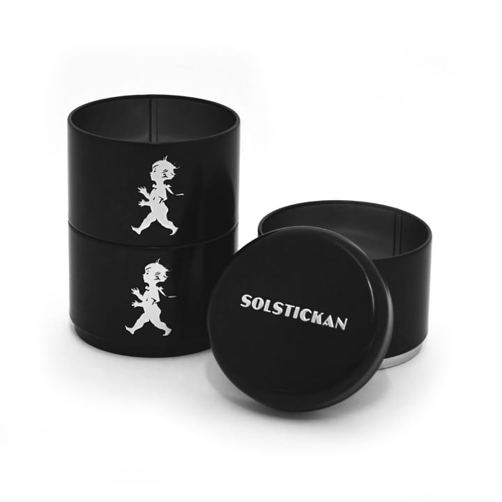 Δοχείο αποθήκευσης Solstickan τριών κομματιών 8,5 εκ - Μαύρο - Solstickan Design