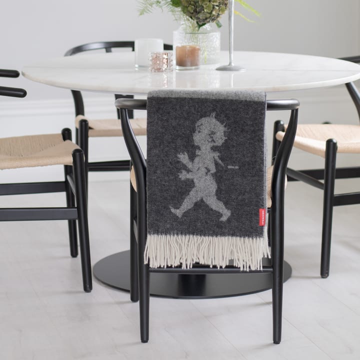 Κουβέρτα Solstickan από μαλλί merino 130x170 cm, Anthracite grey Solstickan Design