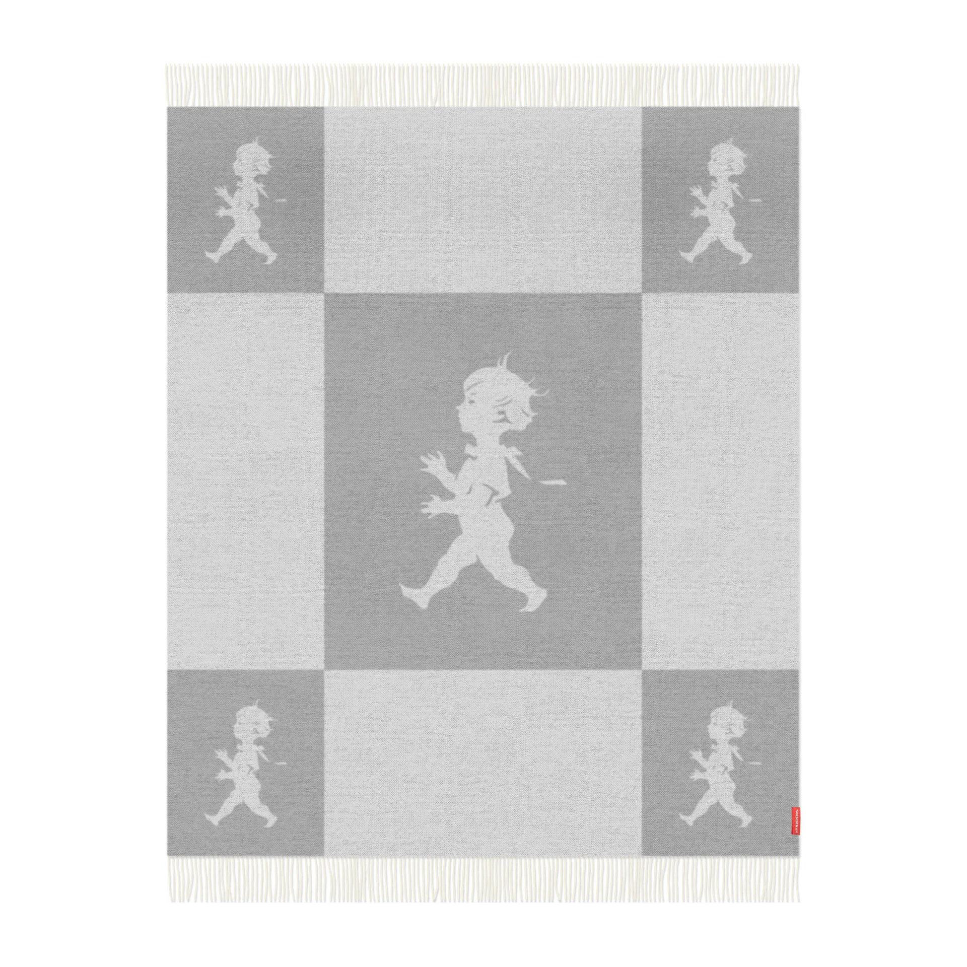 Κουβέρτα Solstickan από μαλλί merino 130x170 cm, Light-grey Solstickan Design