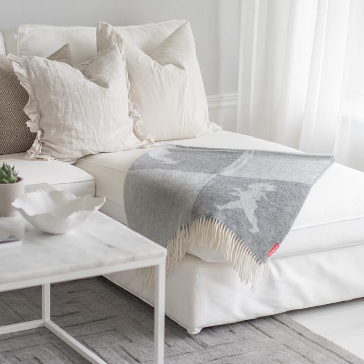 Κουβέρτα Solstickan από μαλλί merino 130x170 cm, Light-grey Solstickan Design