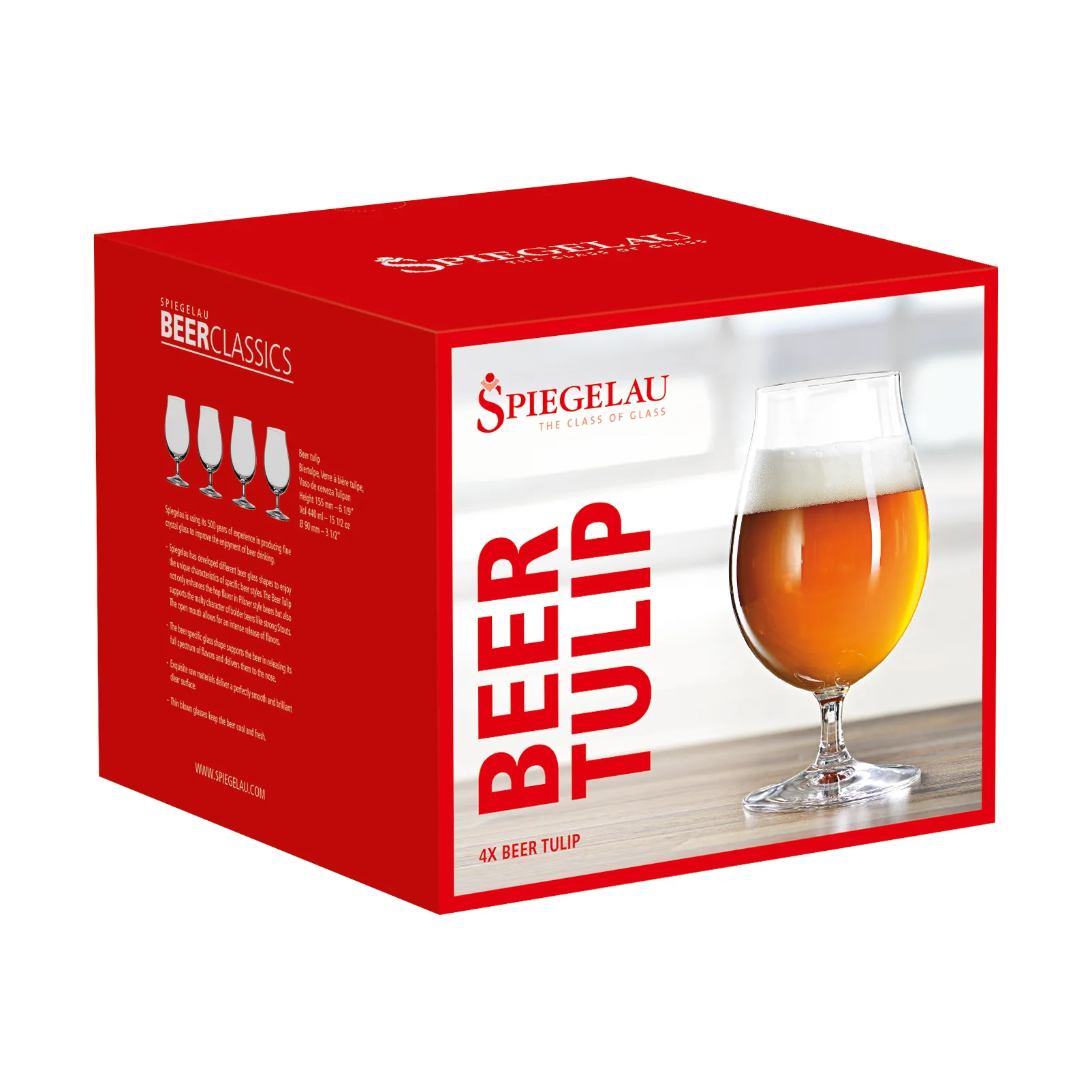Beer Classics Tulip ποτήρι 44cl. Συσκευασία 4 τεμαχίων, διαφανές Spiegelau