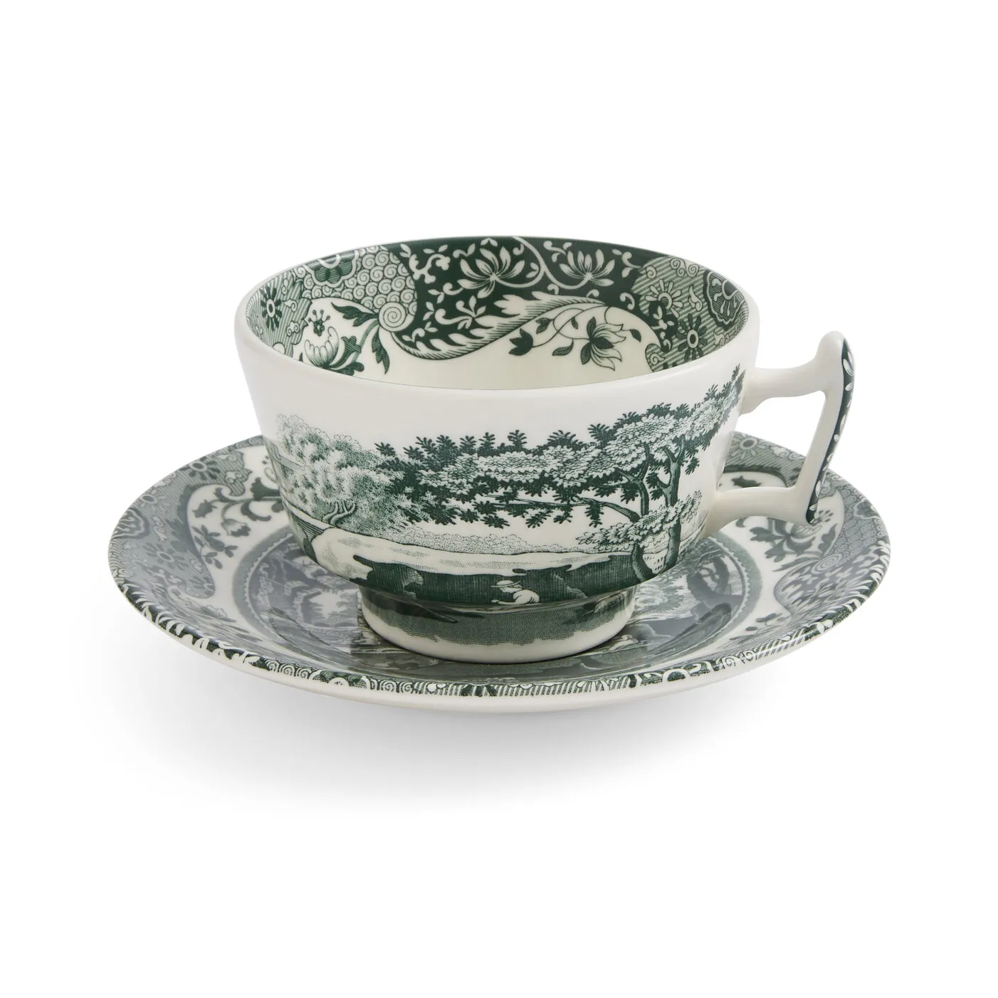 Heritage Green Italian φλιτζάνι με πιατάκι, Πράσινο, 0,2 L Spode
