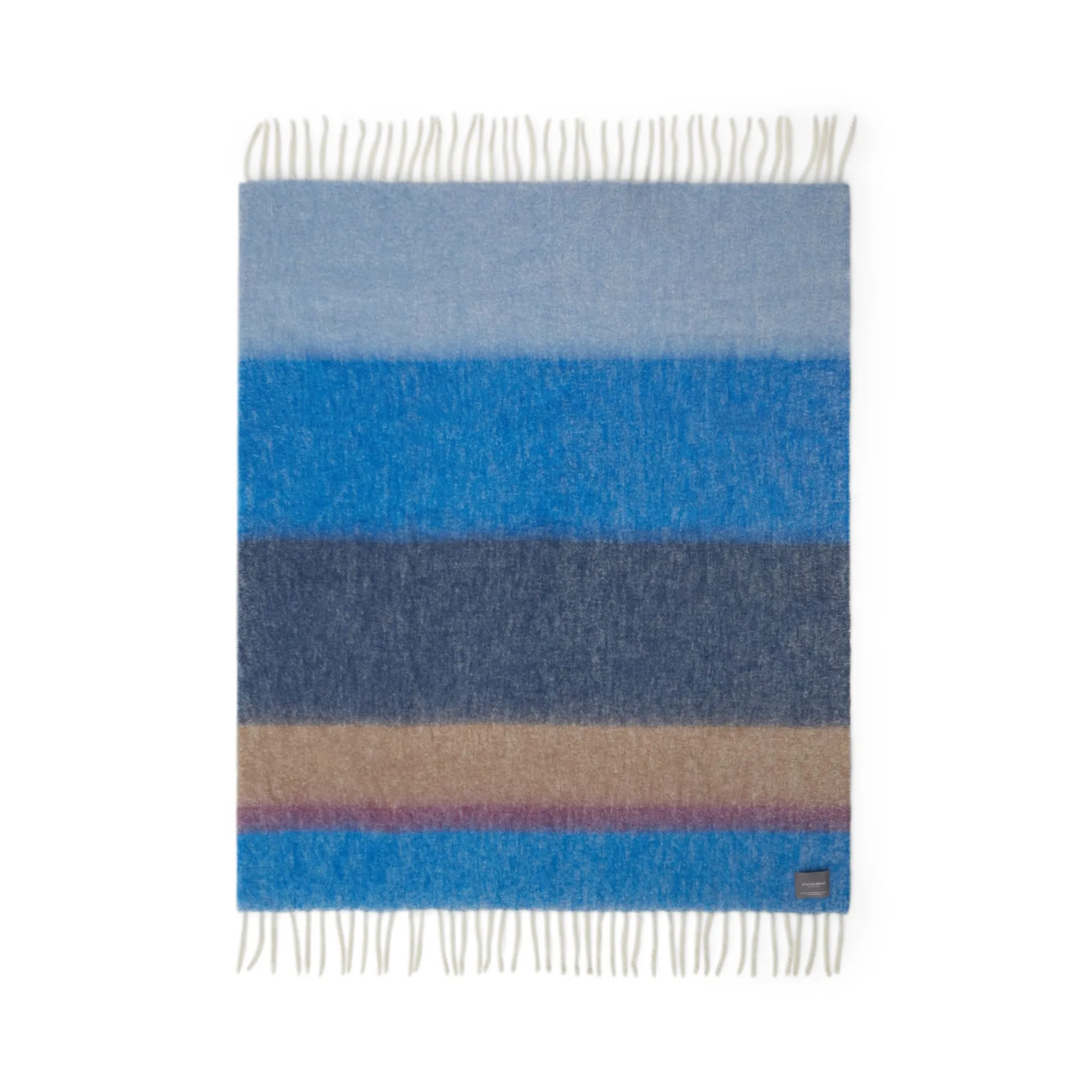 Κουβέρτα Mohair , Stripe Blue, Azur & Camel Stackelbergs