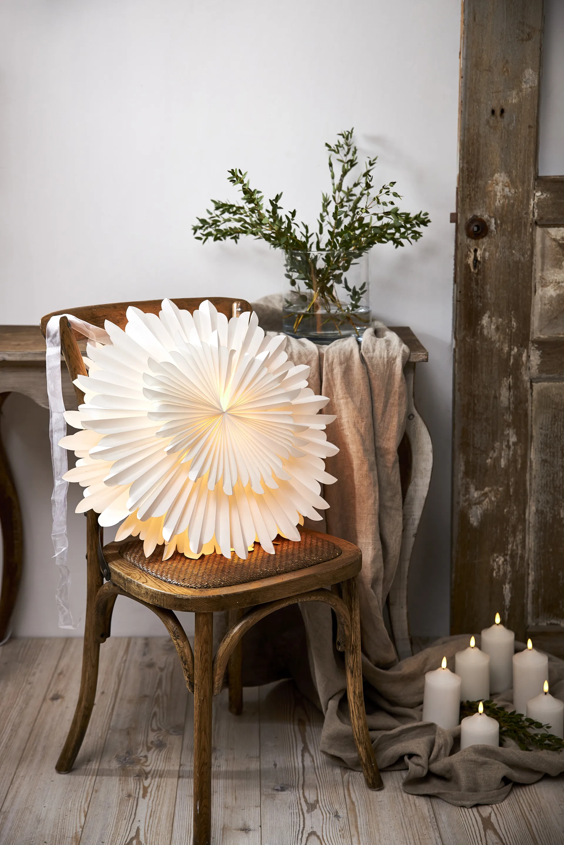 Κρυστάλλινο αστέρι χαρτιού Ø55 εκ., Άσπρο Star Trading