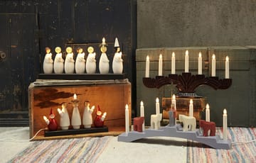 Χριστουγεννιάτικα κεριά με 7 λάμπες, Staffans fålar - Μπλε - Star Trading