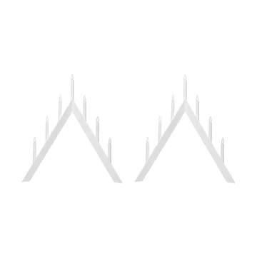 Arrow κηροπήγιο Advent 64,5 cm συσκευασία 2 τεμαχίων - Λευκό - undefined - Star Trading