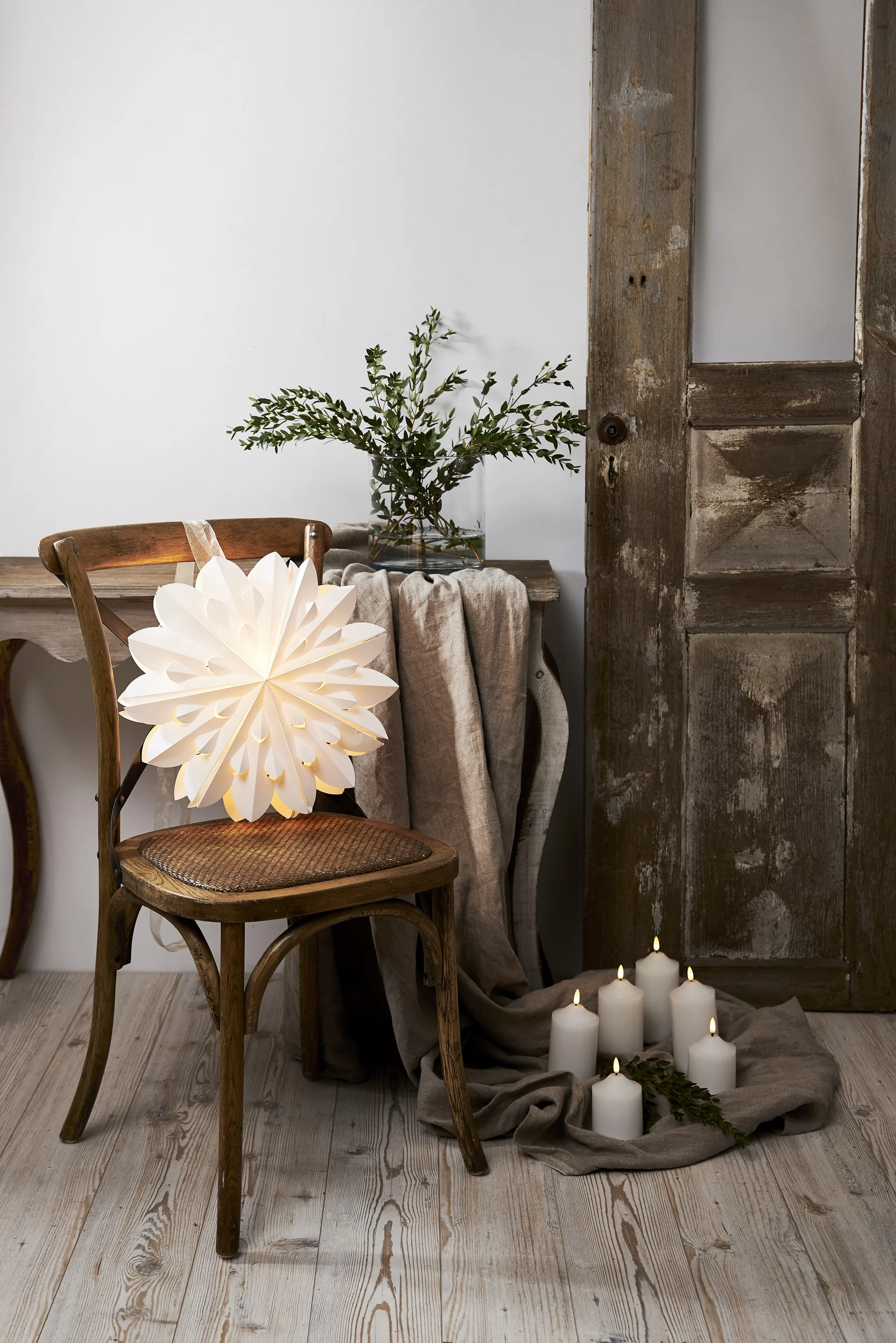 Clipp Χριστουγέννων αστέρι Ø40 cm, Λευκό Star Trading