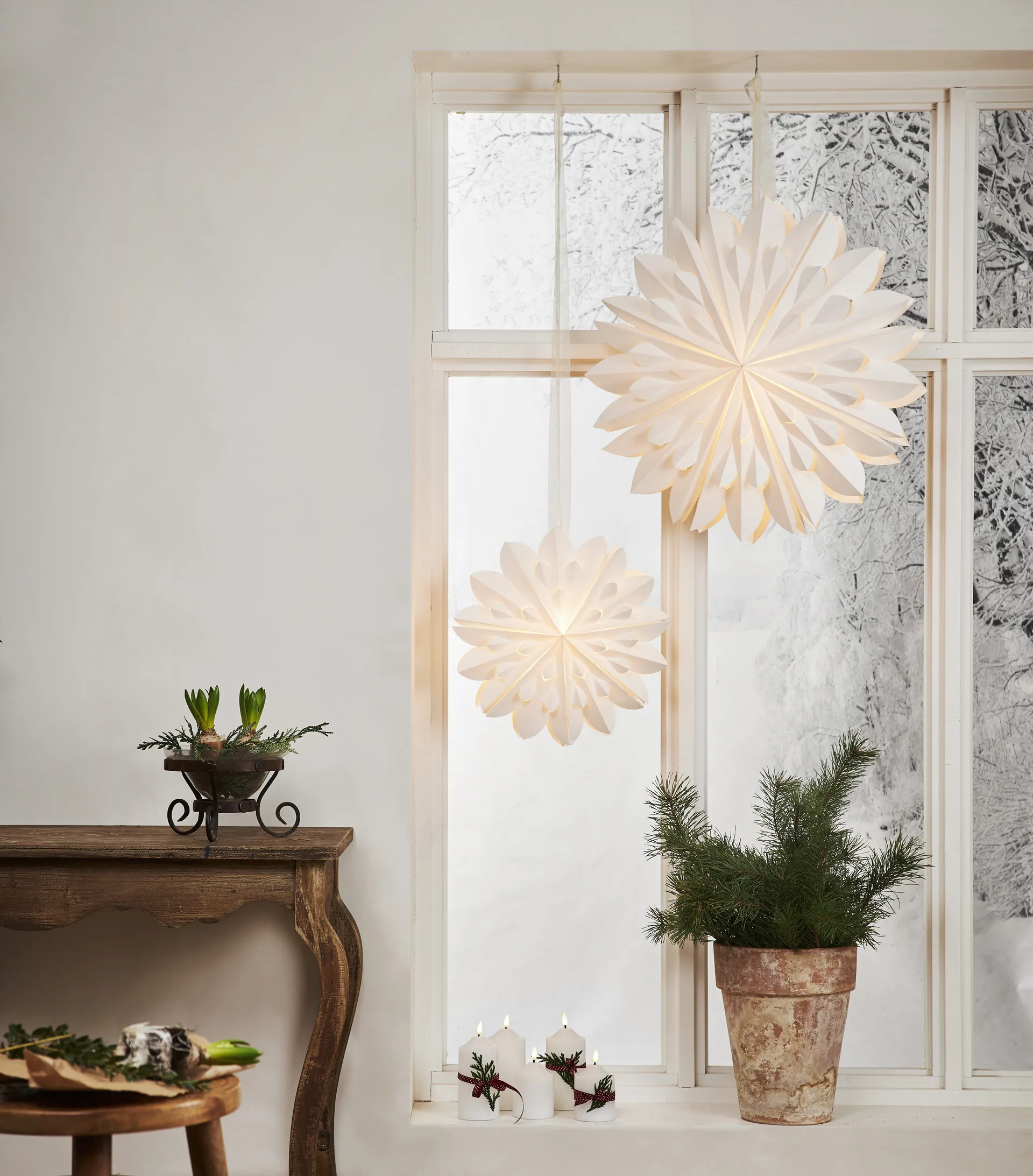 Clipp Χριστουγέννων αστέρι Ø40 cm, Λευκό Star Trading