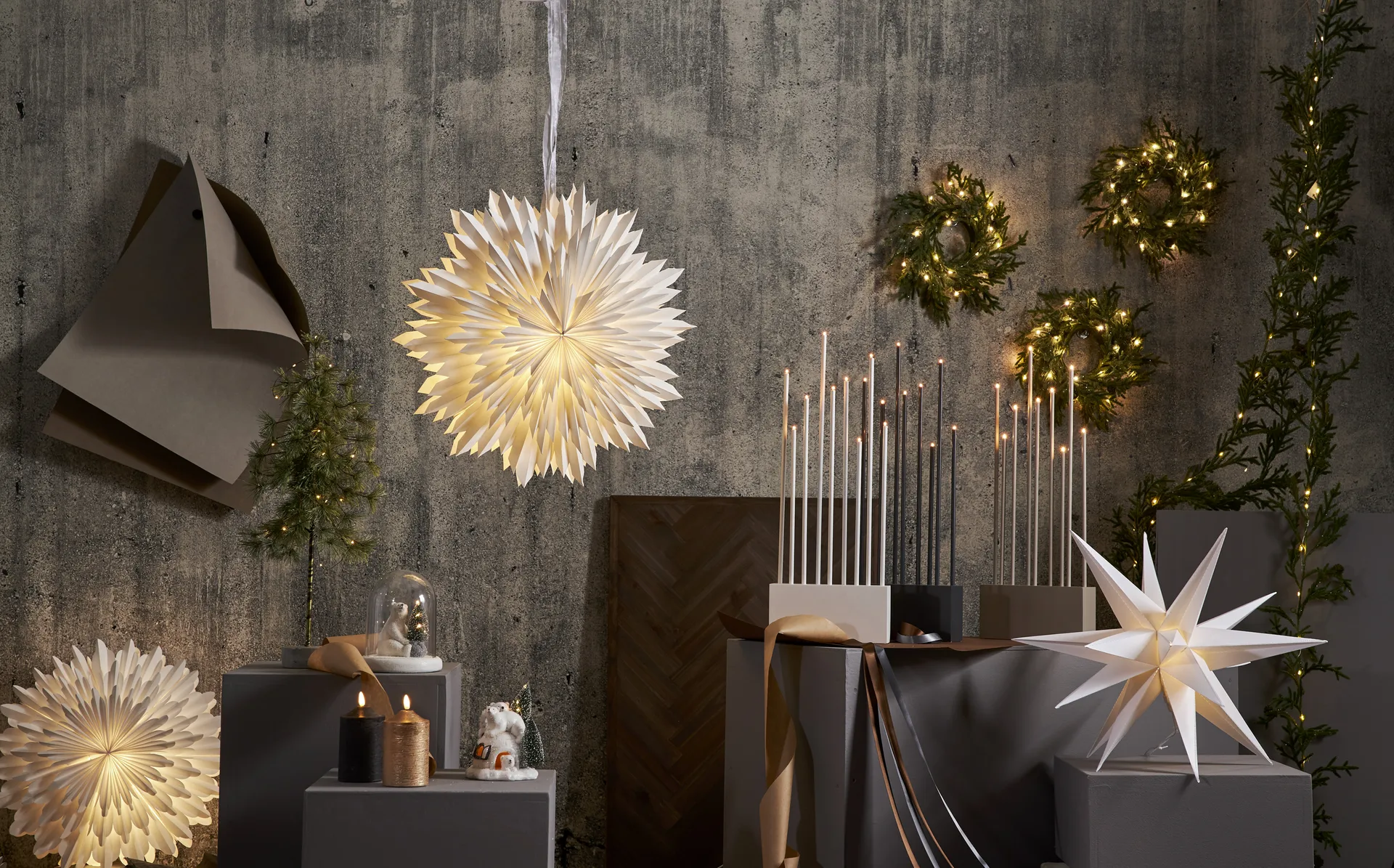 Ice αστέρι της έλευσης Ø50 εκ, άσπρο Star Trading