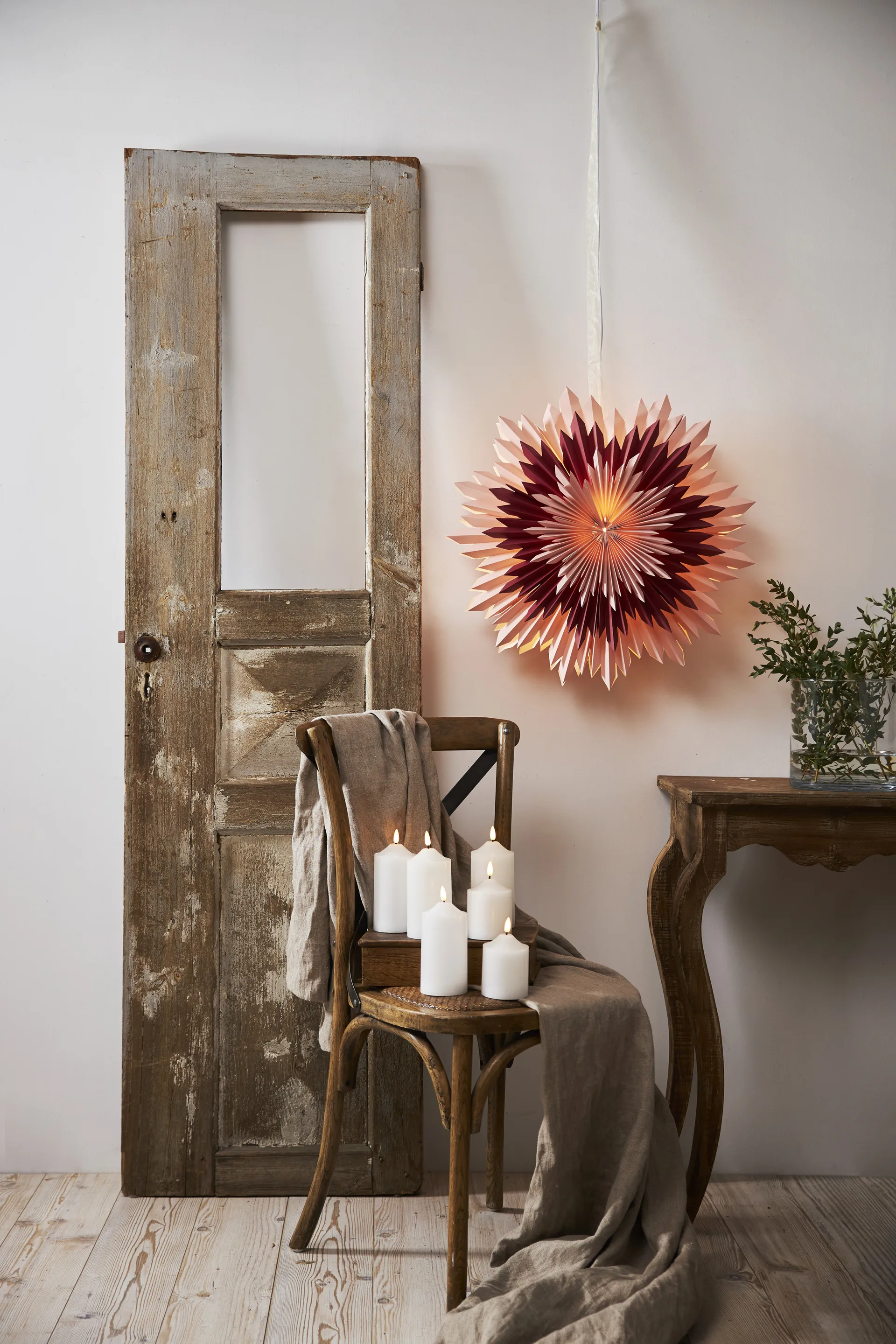 Ice αστέρι της έλευσης Ø50 εκ, Ροζ Star Trading