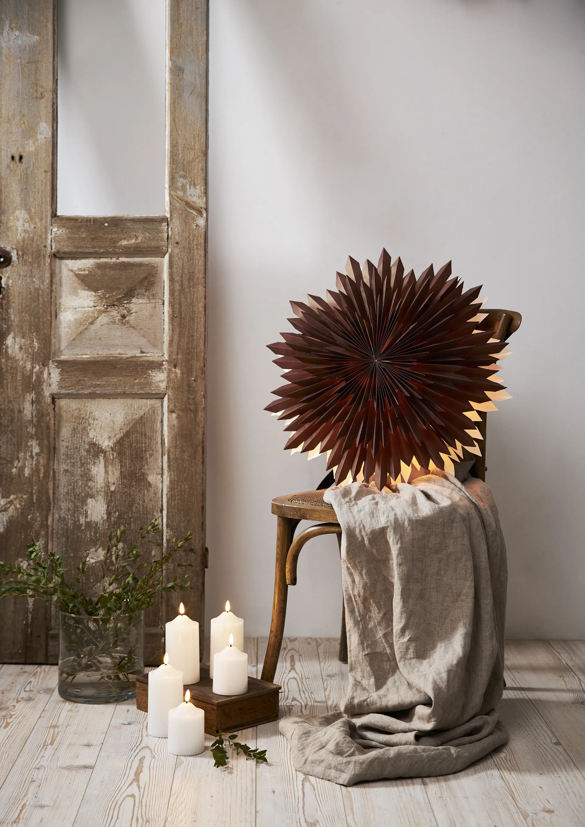 Ice αστέρι της έλευσης Ø50 εκ, Καφέ Star Trading